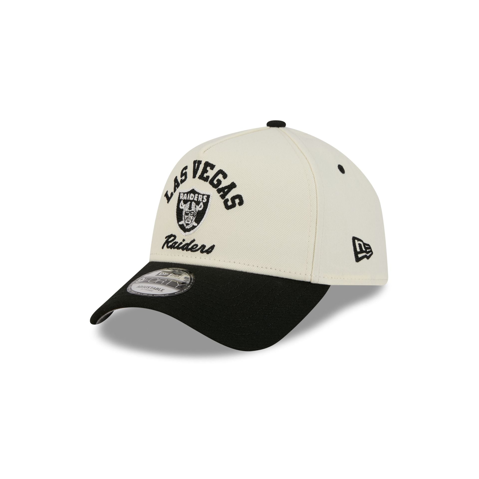 Las Vegas Raiders Chrome White Arched 9FORTY A-Frame Snapback Hat