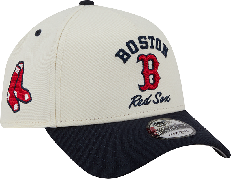 Boston Red Sox Chrome White Arched 9FORTY A-Frame Snapback Hat