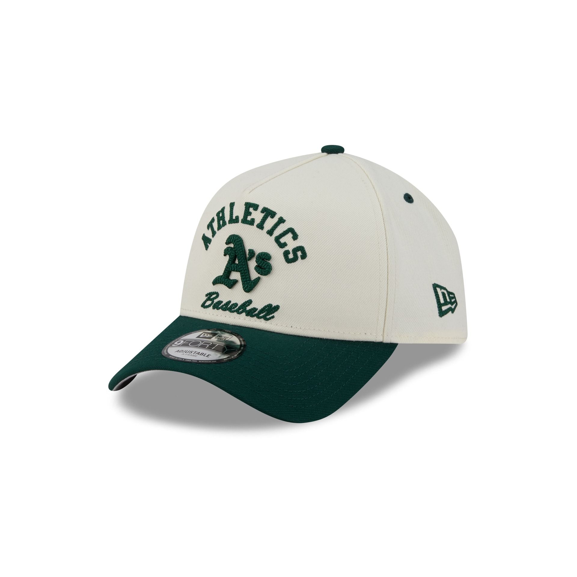 Athletics Chrome White Arched 9FORTY A-Frame Snapback Hat