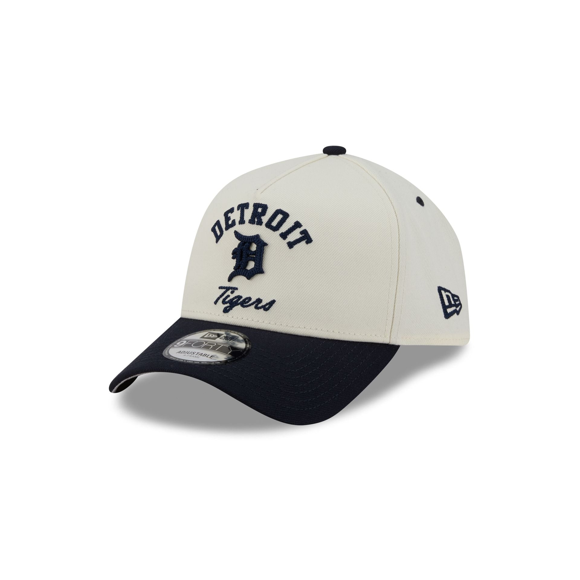 Detroit Tigers Chrome White Arched 9FORTY A-Frame Snapback Hat