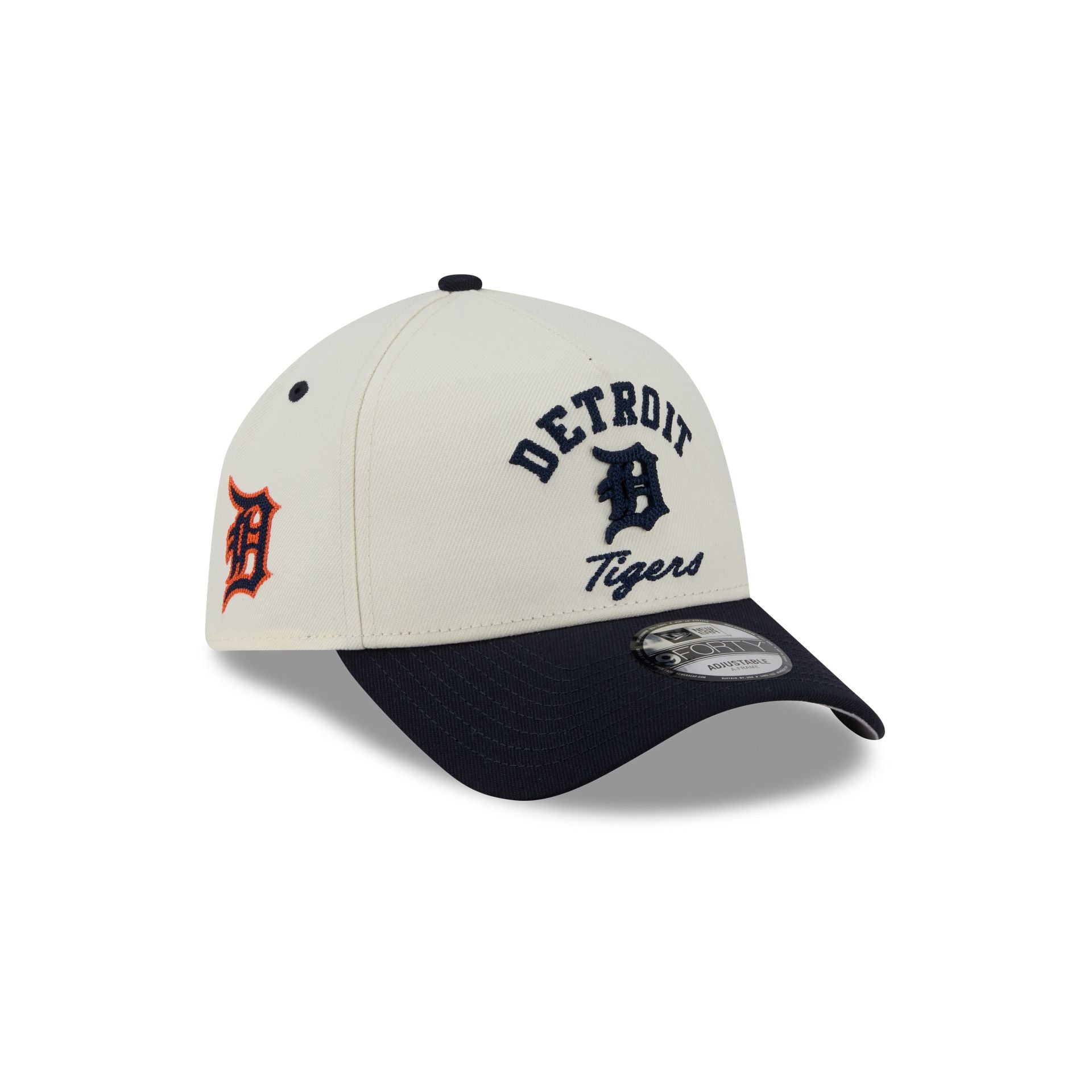 Detroit Tigers Chrome White Arched 9FORTY A-Frame Snapback Hat