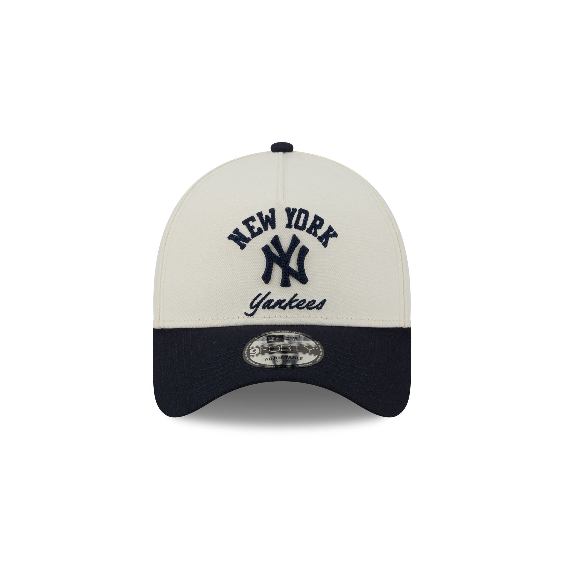 New York Yankees Chrome White Arched 9FORTY A-Frame Snapback Hat