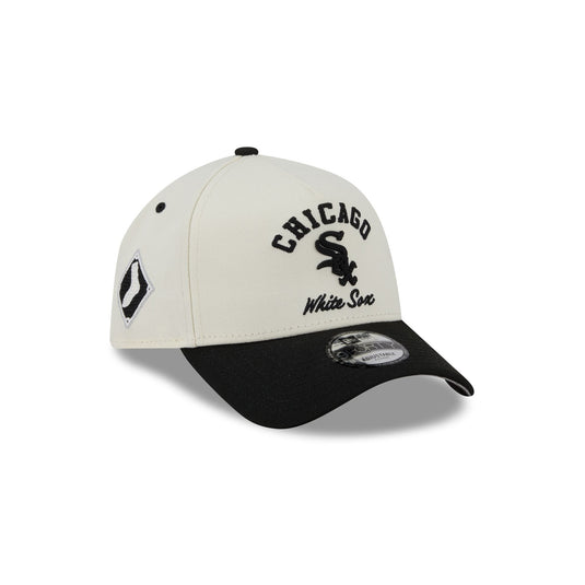 Chicago White Sox Chrome White Arched 9FORTY A-Frame Snapback Hat - New Era Cap