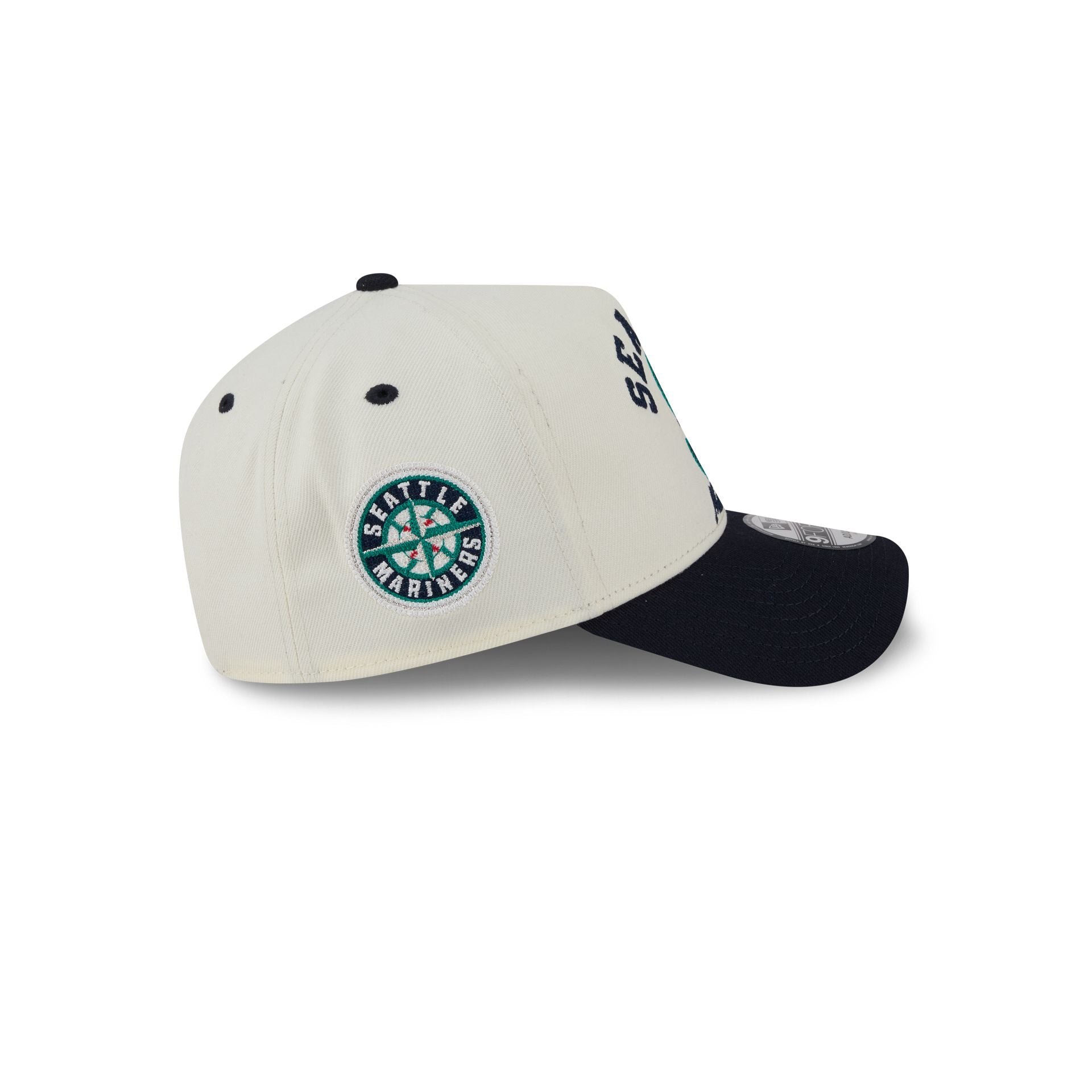 Seattle Mariners Chrome White Arched 9FORTY A-Frame Snapback Hat