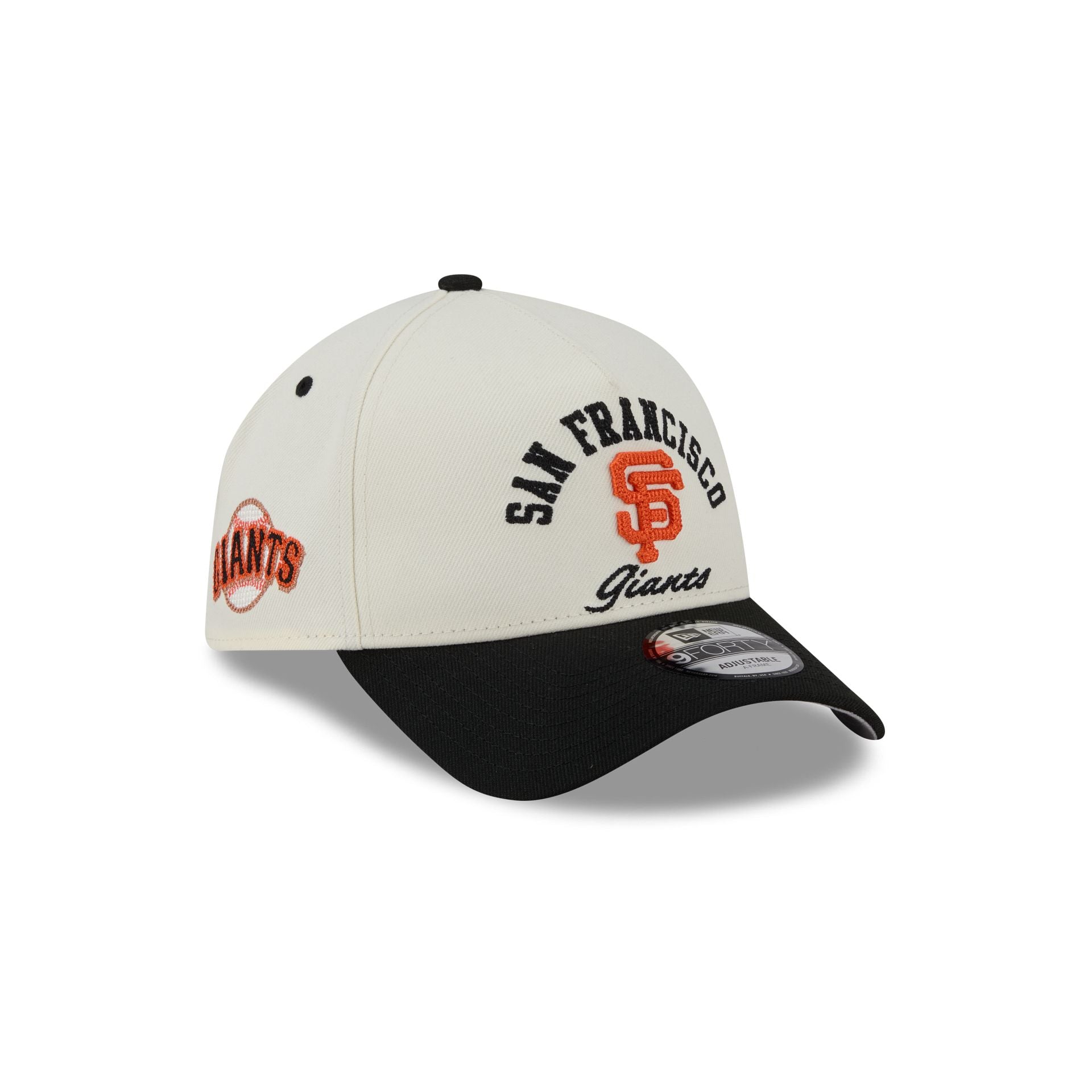 San Francisco Giants Chrome White Arched 9FORTY A-Frame Snapback Hat