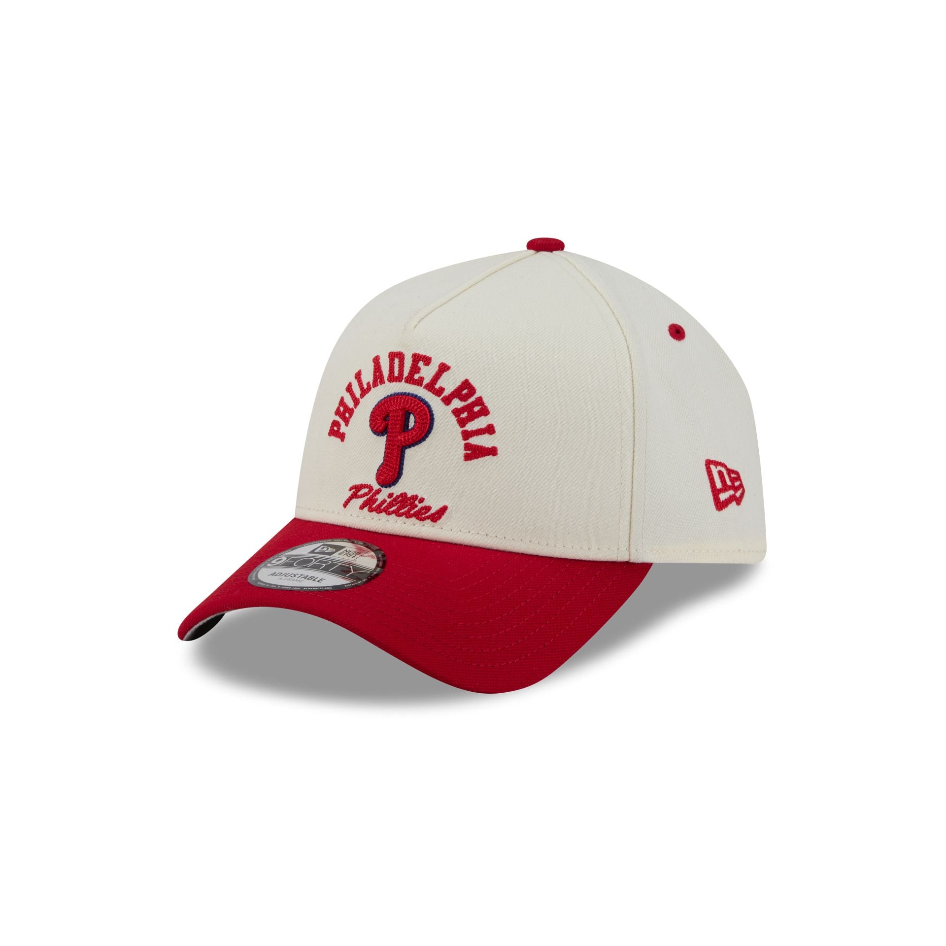 Philadelphia Phillies Chrome White Arched 9FORTY A-Frame Snapback Hat