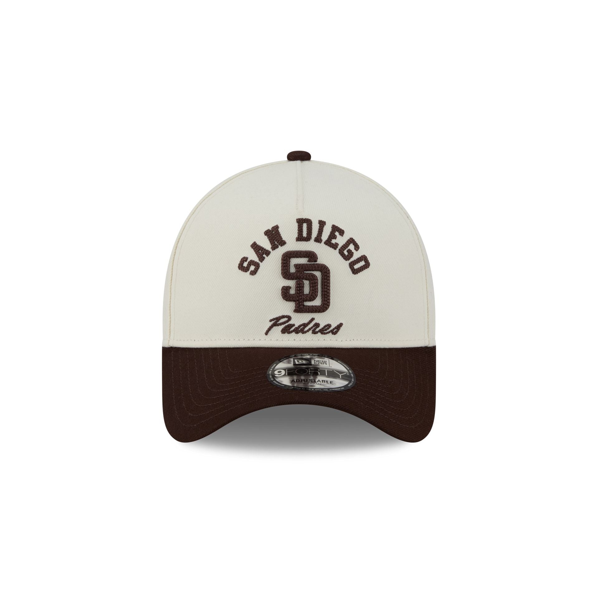 San Diego Padres Chrome White Arched 9FORTY A-Frame Snapback Hat