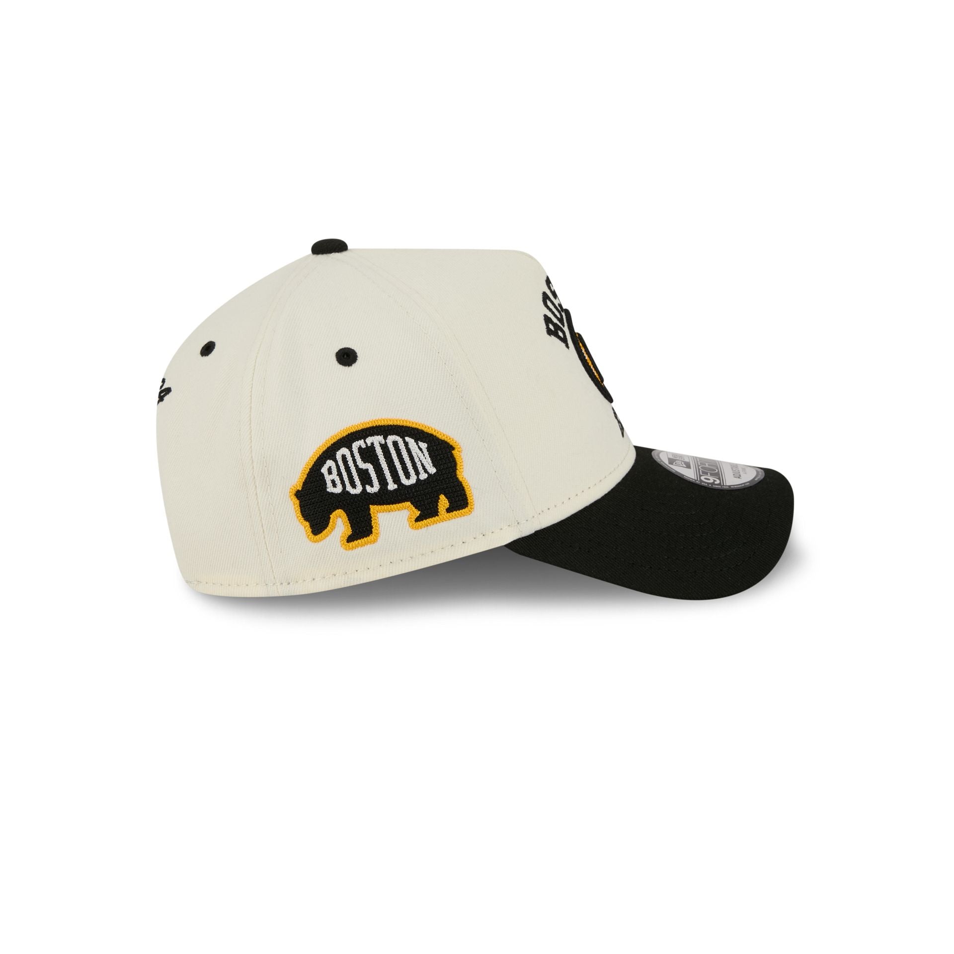 Boston Bruins Chrome White Arched 9FORTY A-Frame Snapback Hat