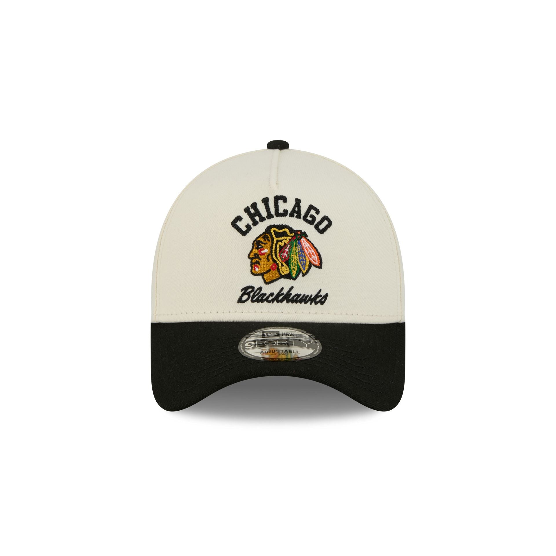 Chicago Blackhawks Chrome White Arched 9FORTY A-Frame Snapback Hat