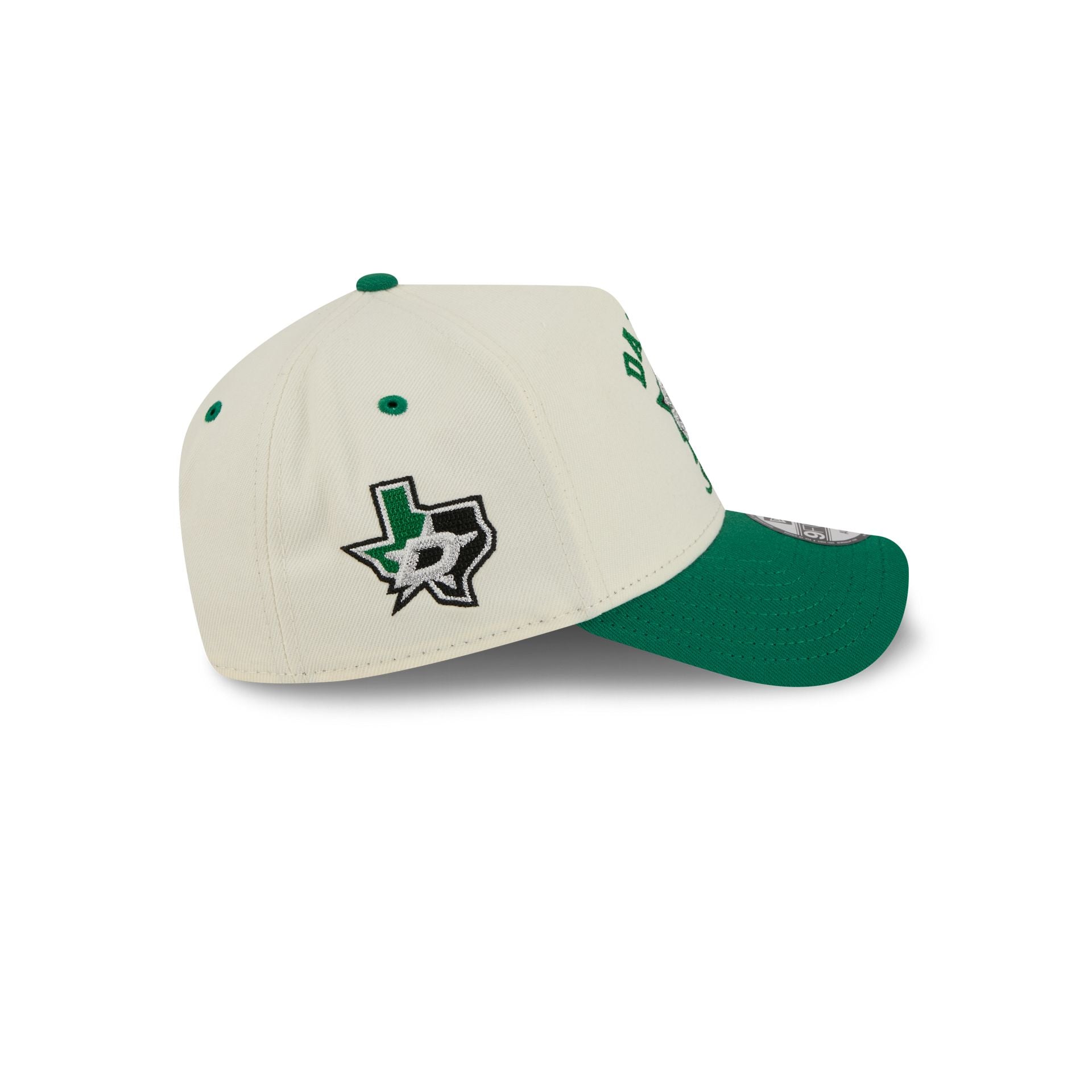 Dallas Stars Chrome White Arched 9FORTY A-Frame Snapback Hat
