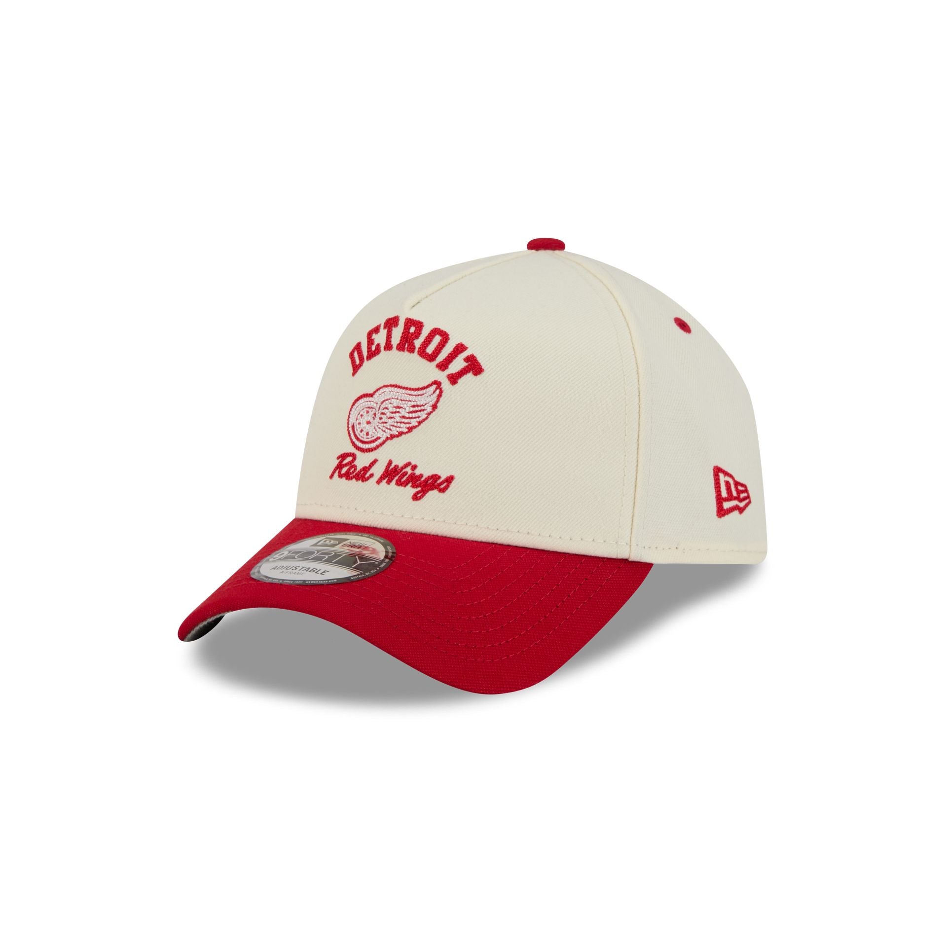 Detroit Red Wings Chrome White Arched 9FORTY A-Frame Snapback Hat