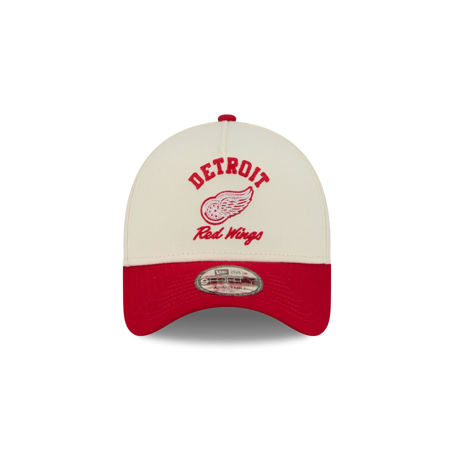 Detroit Red Wings Chrome White Arched 9FORTY A-Frame Snapback Hat