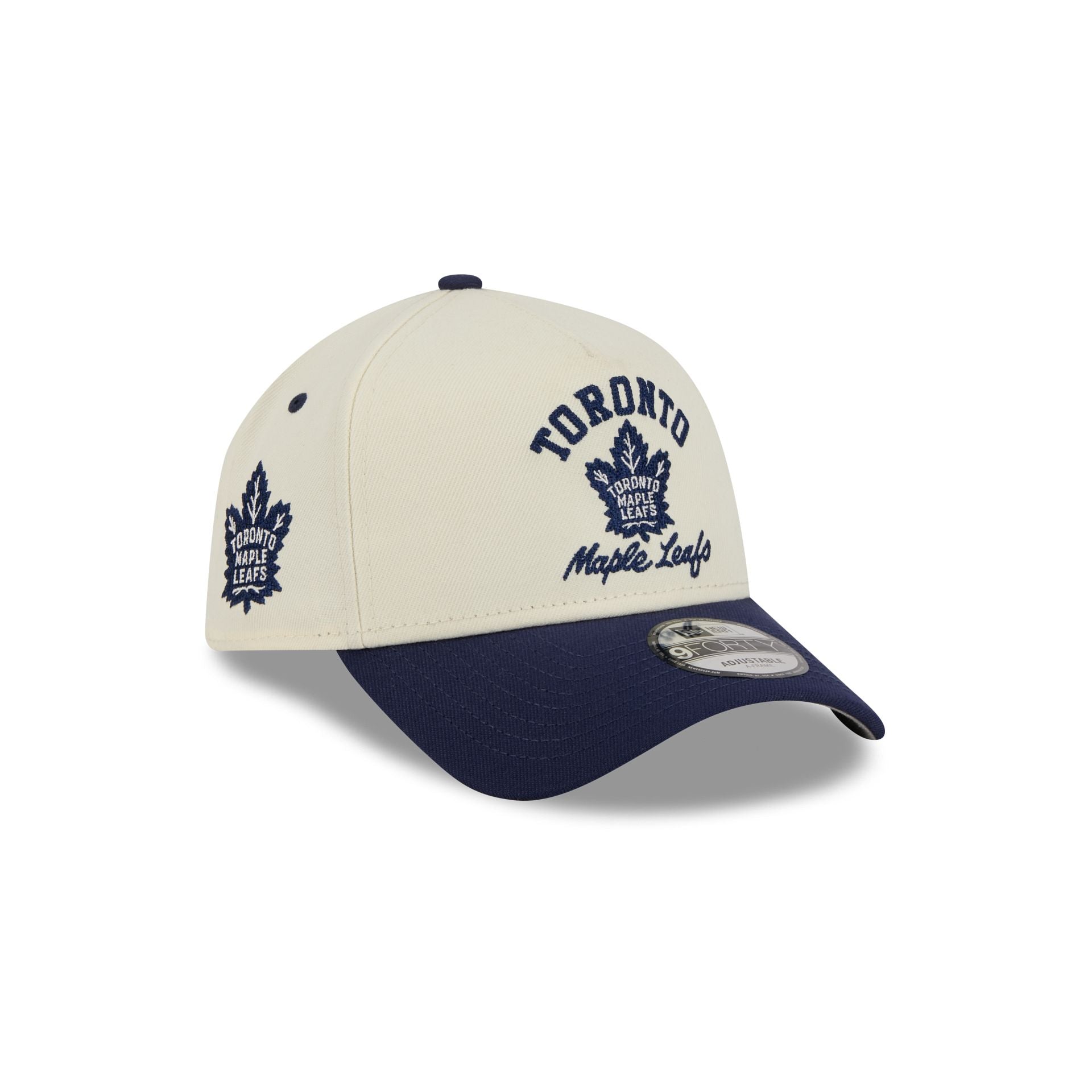 Toronto Maple Leafs Chrome White Arched 9FORTY A-Frame Snapback Hat