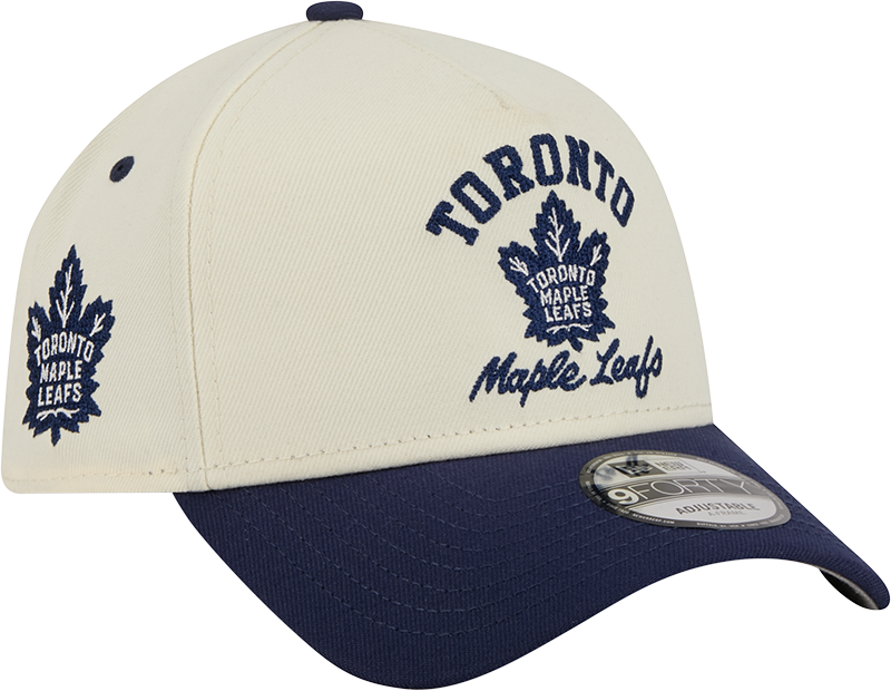 Toronto Maple Leafs Chrome White Arched 9FORTY A-Frame Snapback Hat