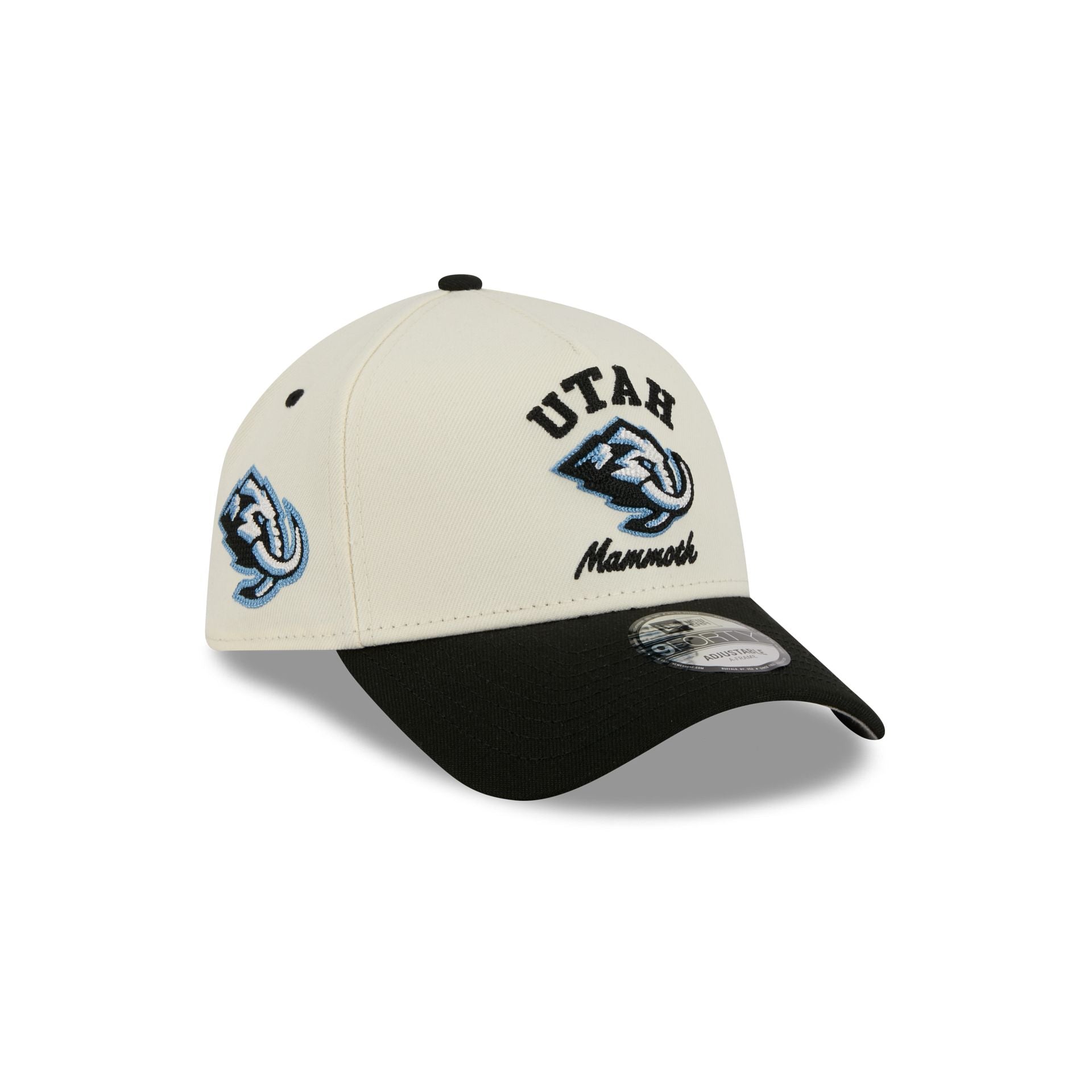 Utah Mammoth Chrome White Arched 9FORTY A-Frame Snapback Hat