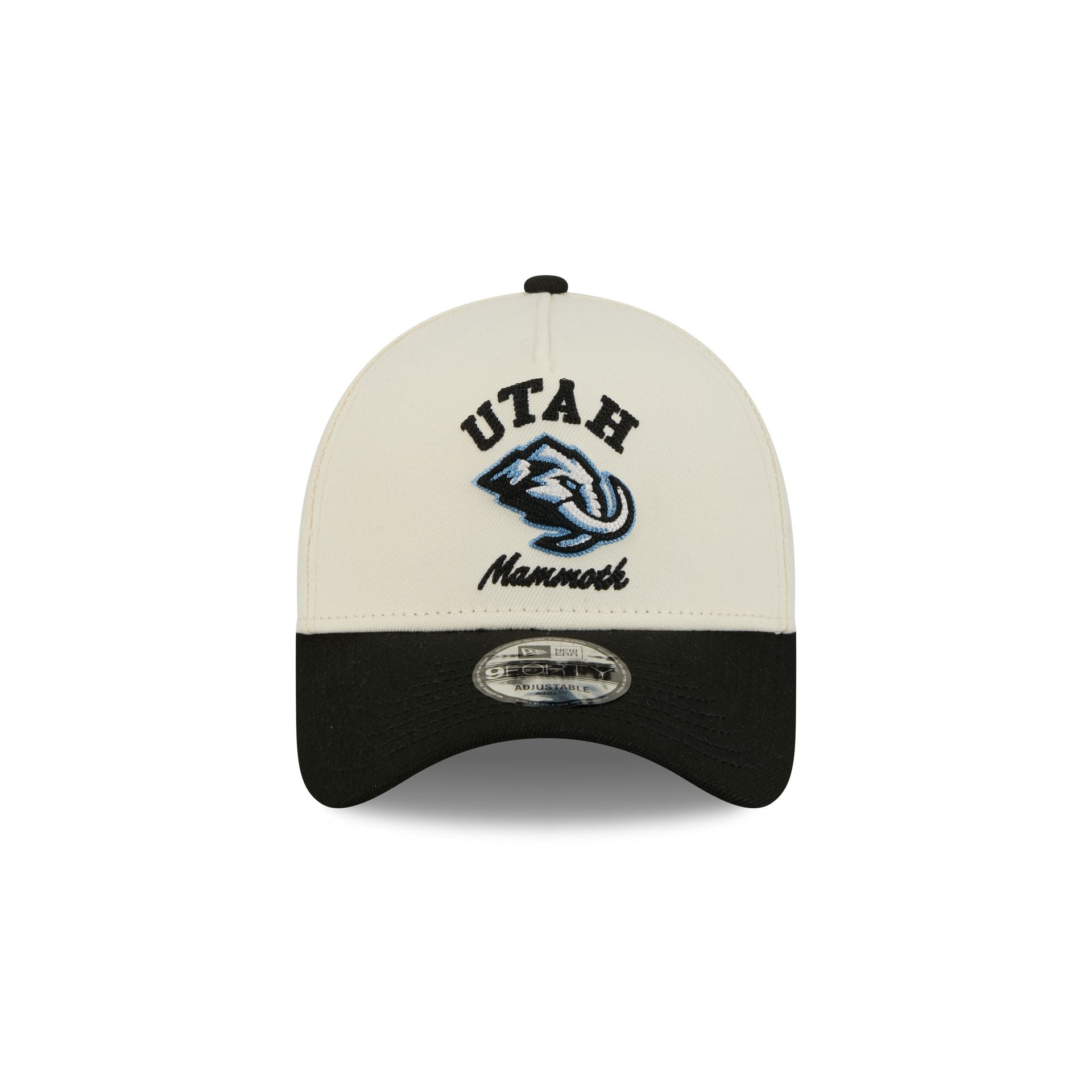 Utah Mammoth Chrome White Arched 9FORTY A-Frame Snapback Hat