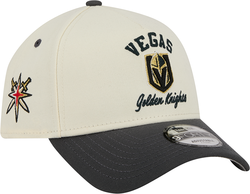Vegas Golden Knights Chrome White Arched 9FORTY A-Frame Snapback Hat
