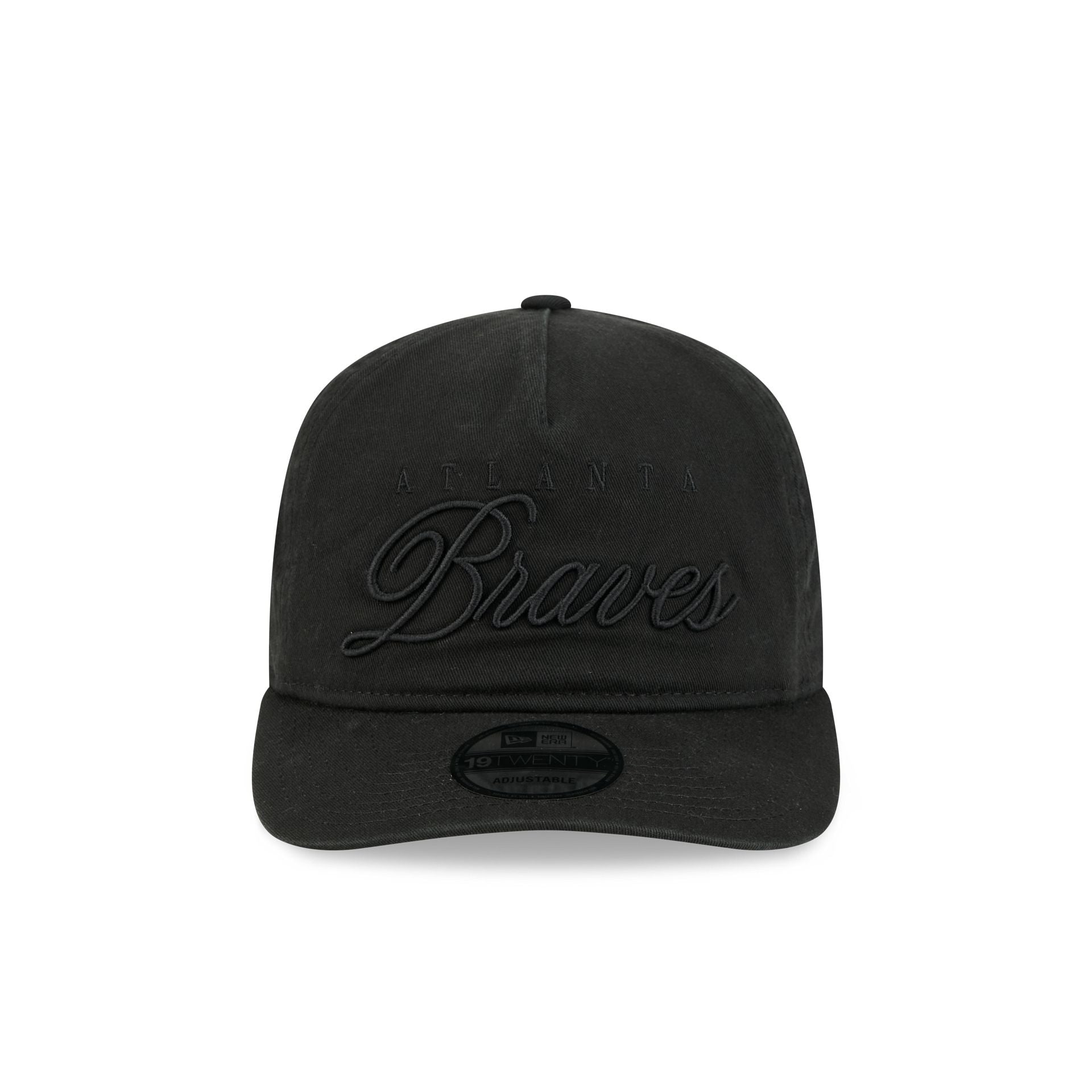Atlanta Braves All Black Scripted 19TWENTY Adjustable Hat