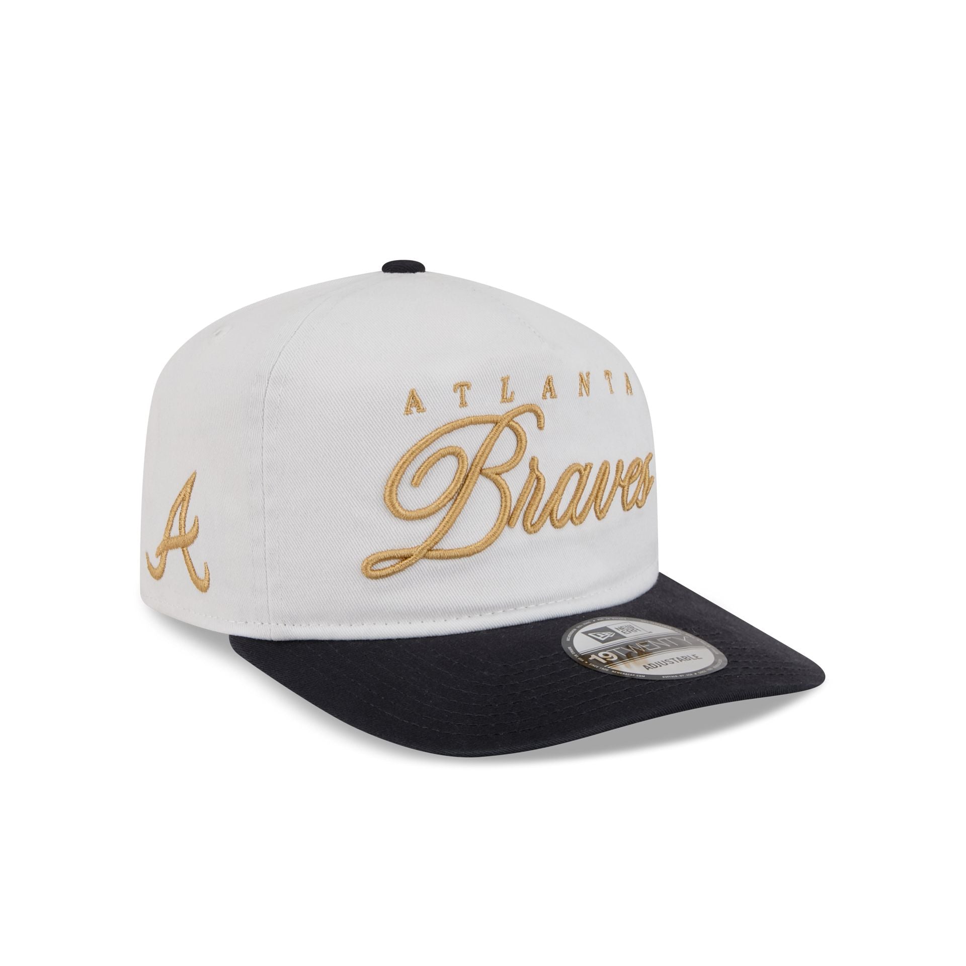Atlanta Braves Gold Scripted 19TWENTY Adjustable Hat