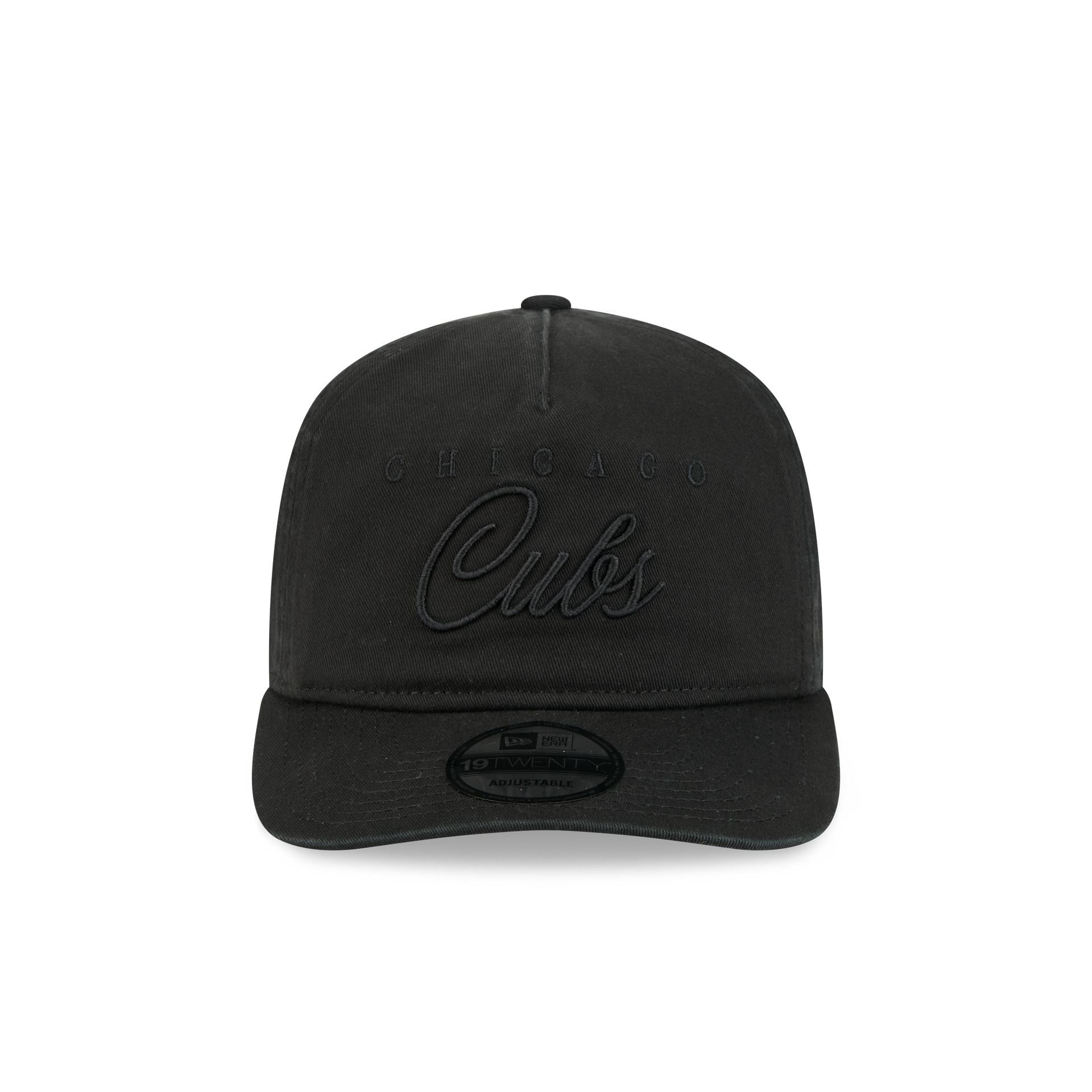 Chicago Cubs All Black Scripted 19TWENTY Adjustable Hat