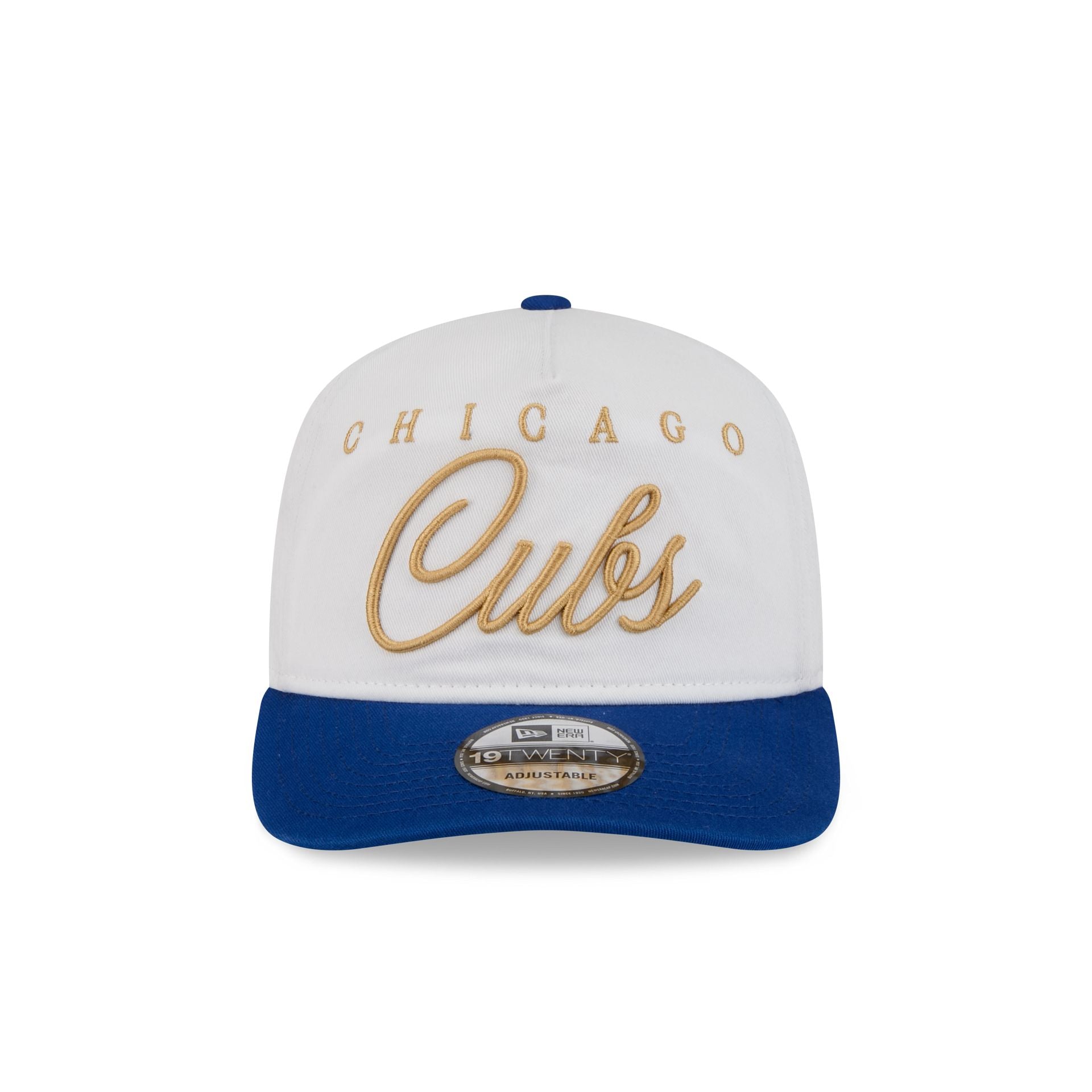 Chicago Cubs Gold Scripted 19TWENTY Adjustable Hat