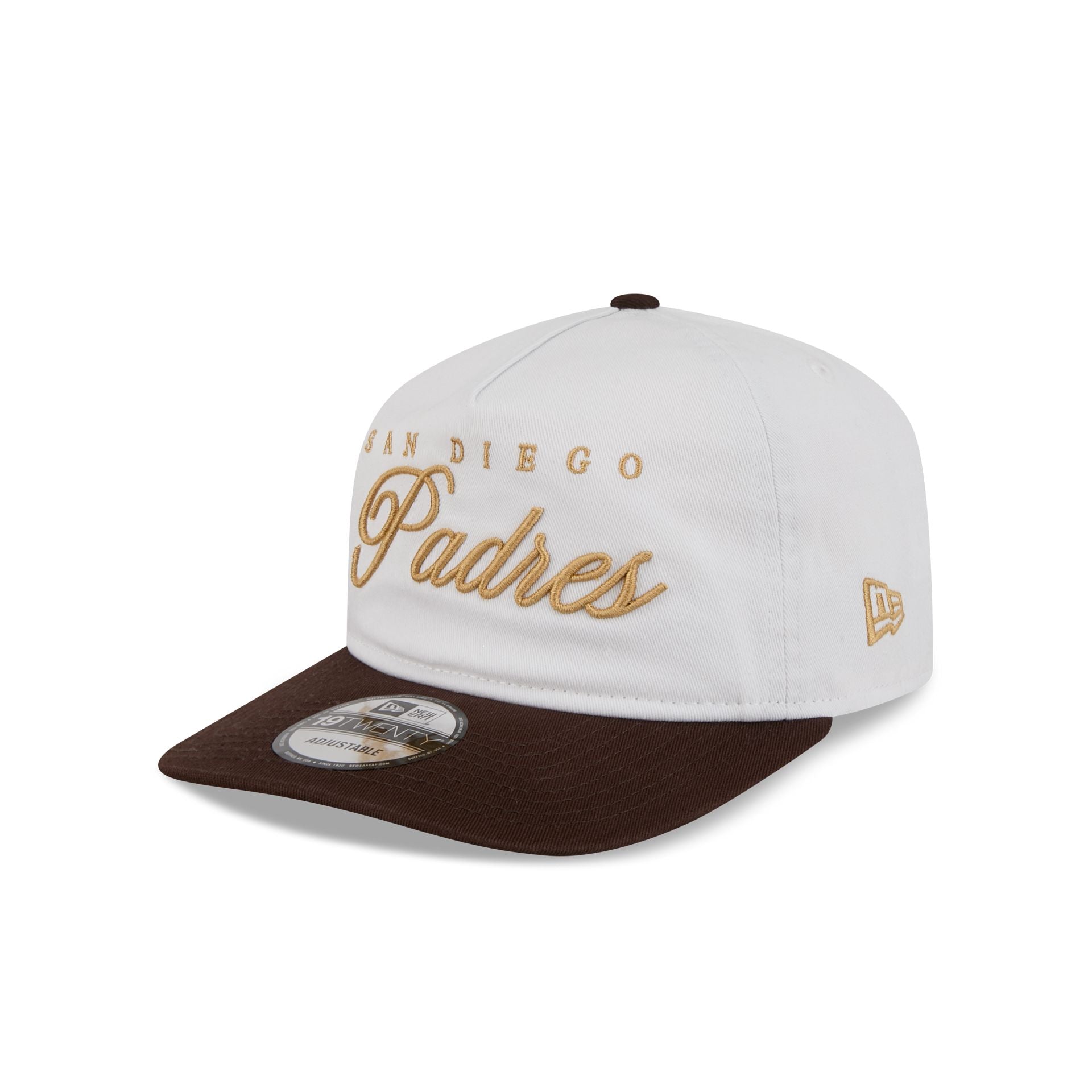 San Diego Padres Gold Scripted 19TWENTY Adjustable Hat