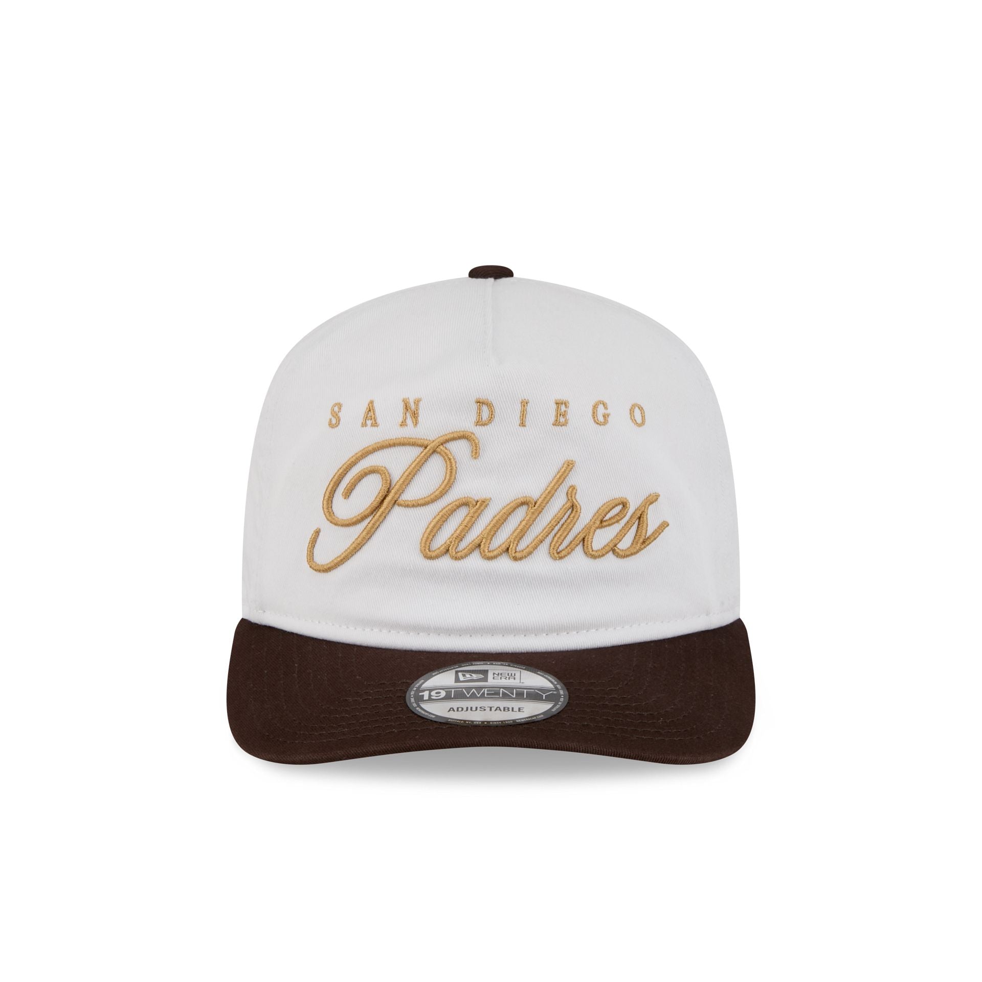 San Diego Padres Gold Scripted 19TWENTY Adjustable Hat
