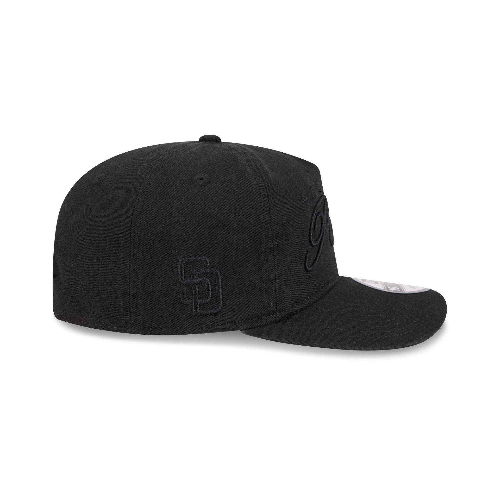 San Diego Padres All Black Scripted 19TWENTY Adjustable Hat