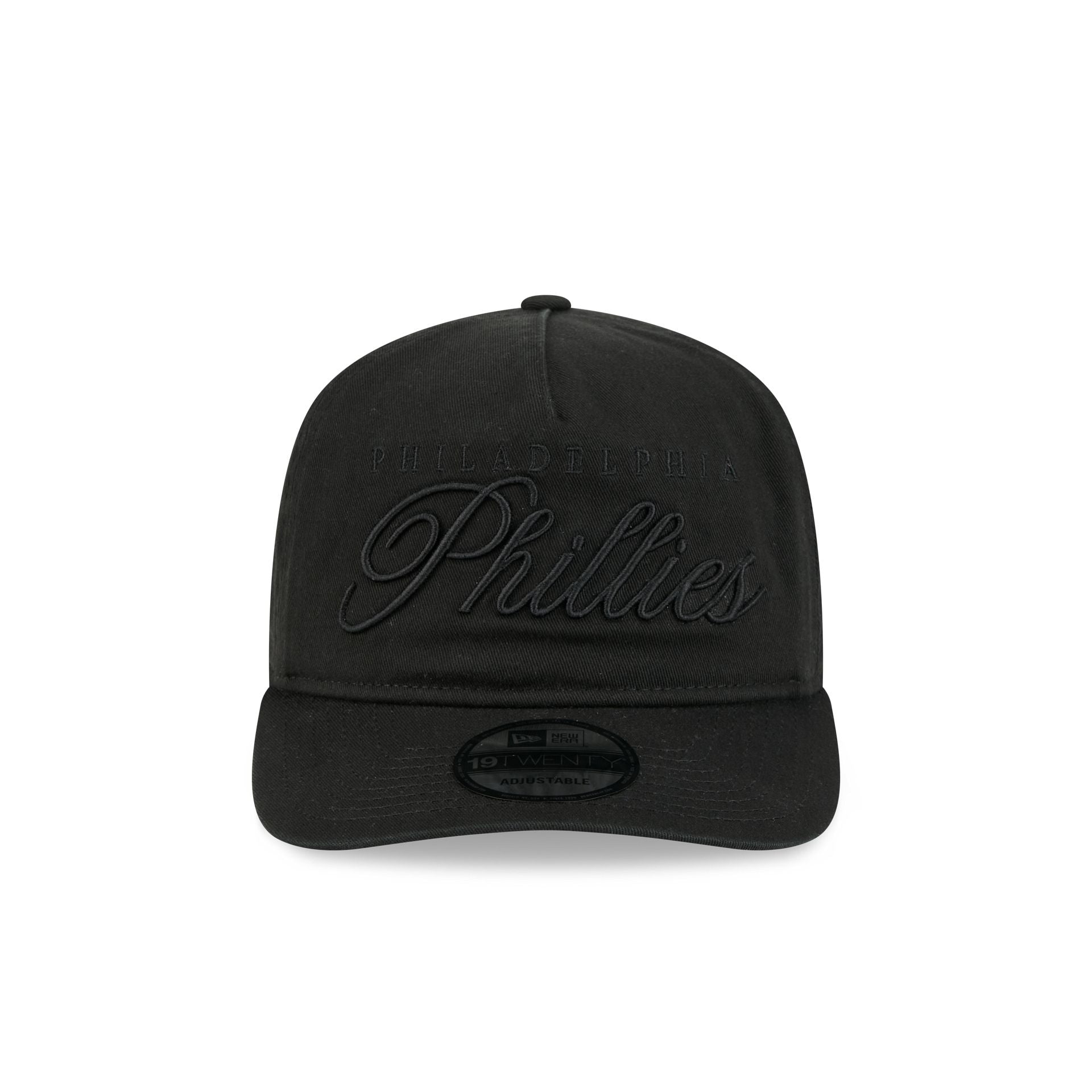Philadelphia Phillies All Black Scripted 19TWENTY Adjustable Hat