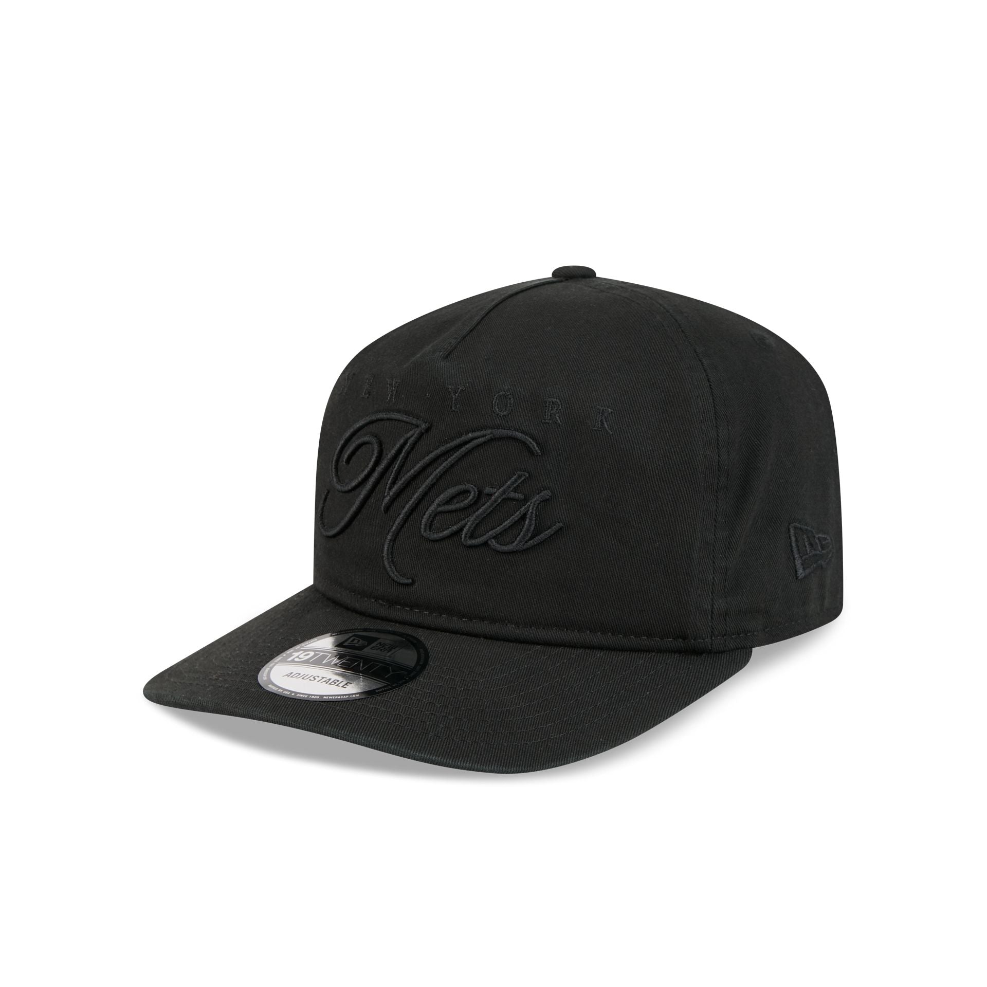 New York Mets All Black Scripted 19TWENTY Adjustable Hat – New Era Cap