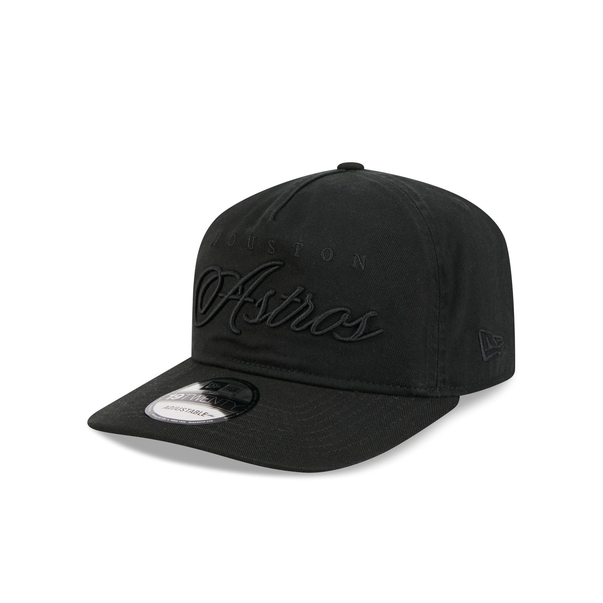 Houston Astros All Black Scripted 19TWENTY Adjustable Hat