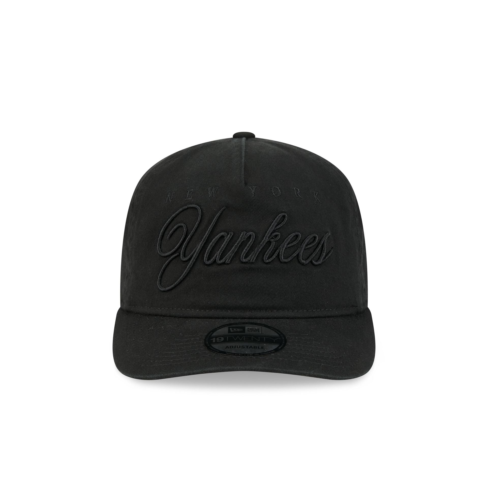 New York Yankees All Black Scripted 19TWENTY Adjustable Hat
