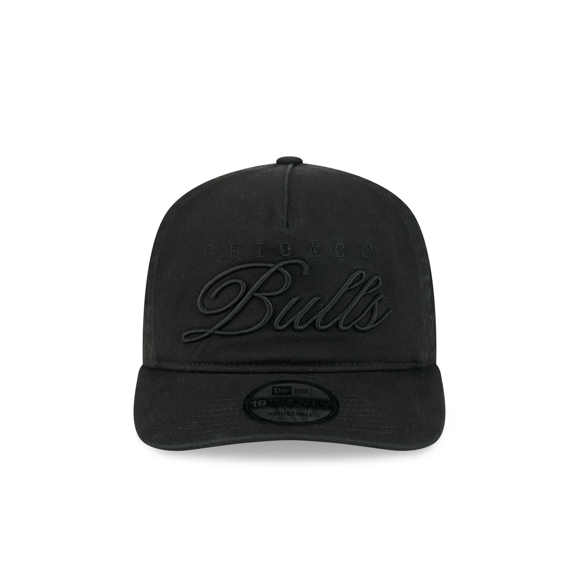Chicago Bulls All Black Scripted 19TWENTY Adjustable Hat