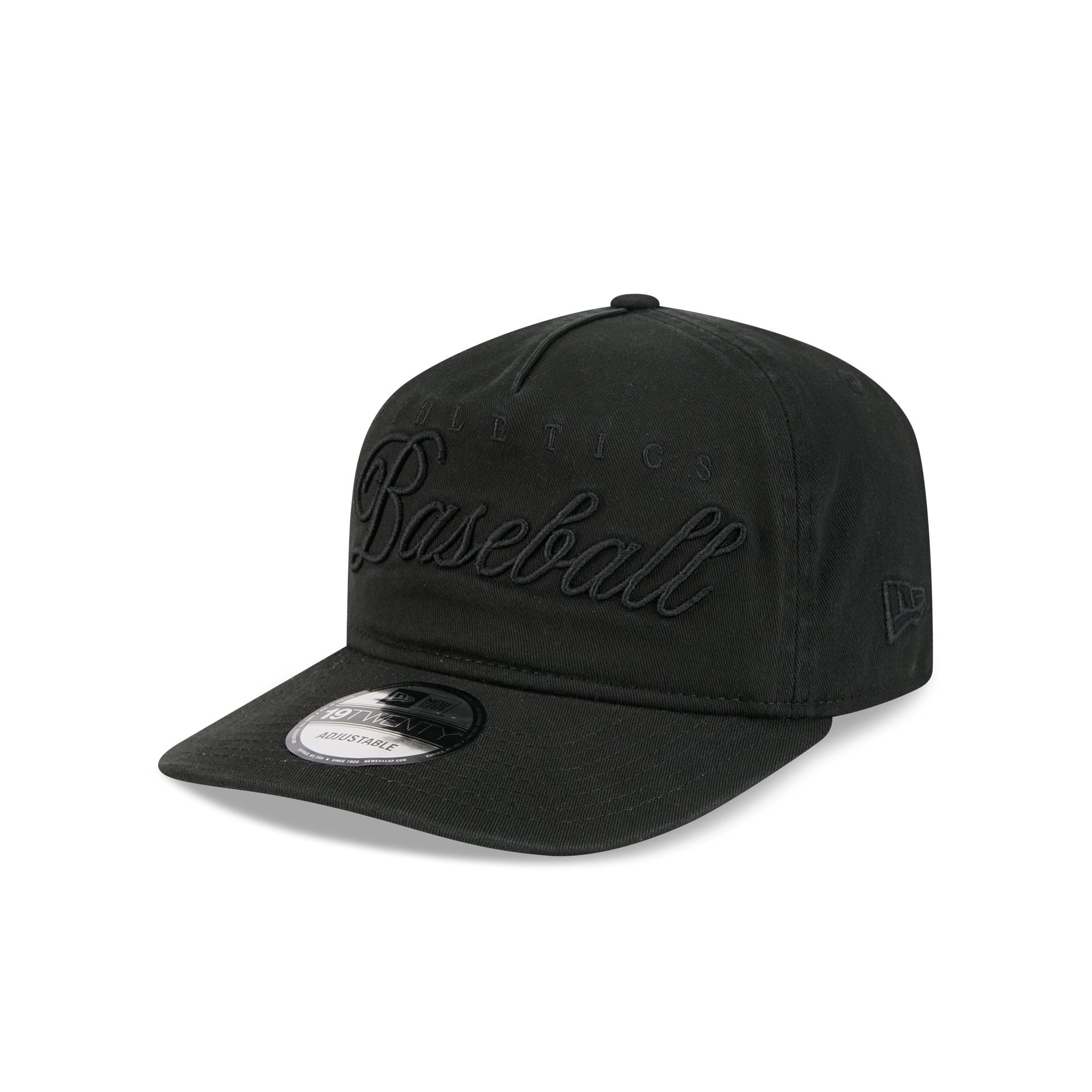 Athletics All Black Scripted 19TWENTY Adjustable Hat