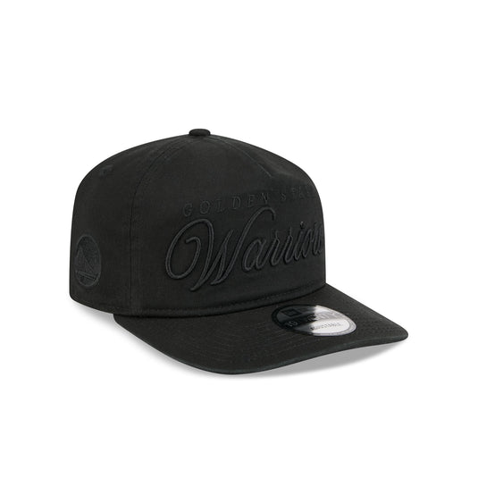 Golden State Warriors All Black Scripted 19TWENTY Adjustable Hat - New Era Cap