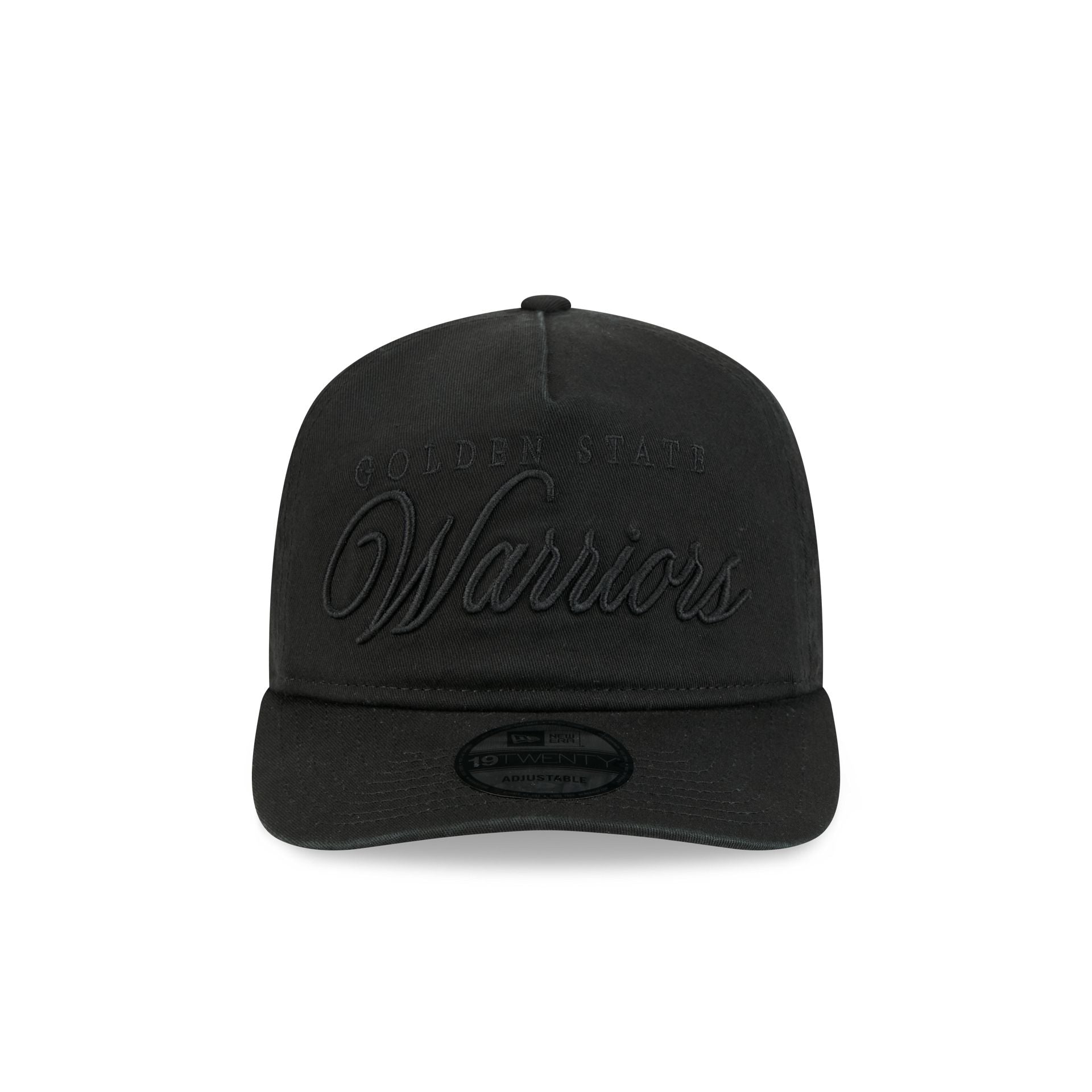 Golden State Warriors All Black Scripted 19TWENTY Adjustable Hat