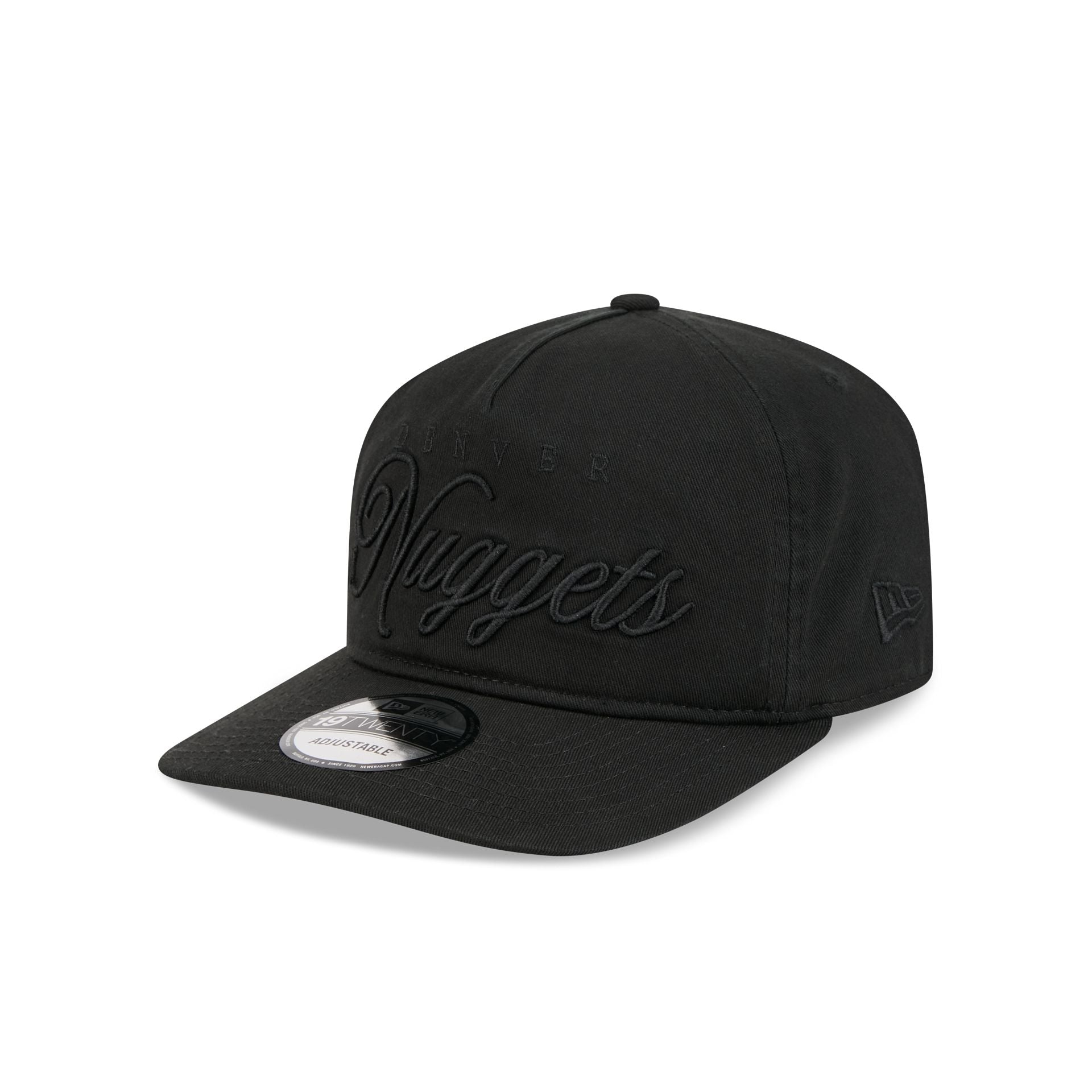 Denver Nuggets All Black Scripted 19TWENTY Adjustable Hat