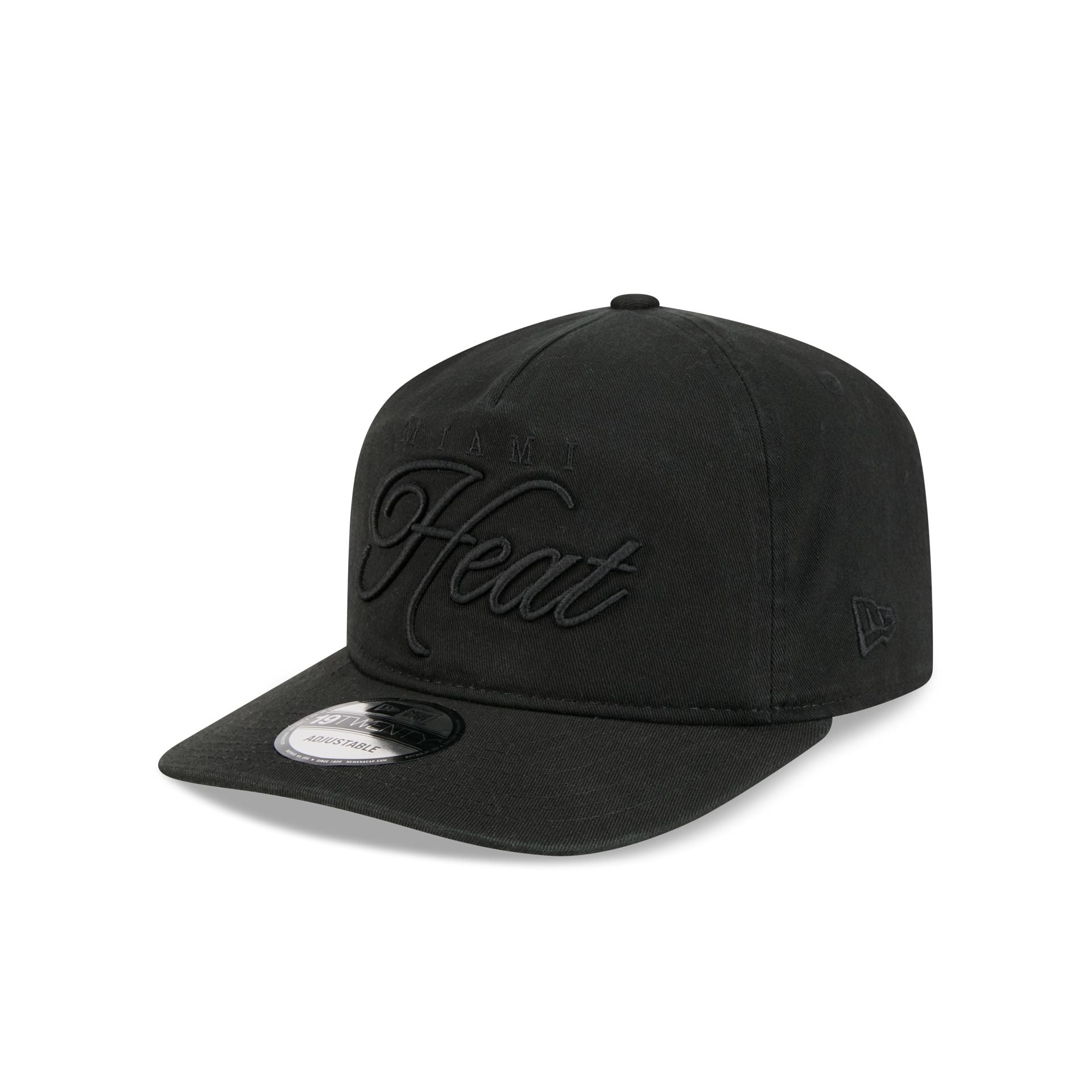 Miami Heat All Black Scripted 19TWENTY Adjustable Hat