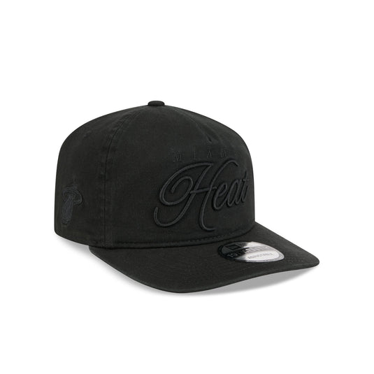 Miami Heat All Black Scripted 19TWENTY Adjustable Hat - New Era Cap