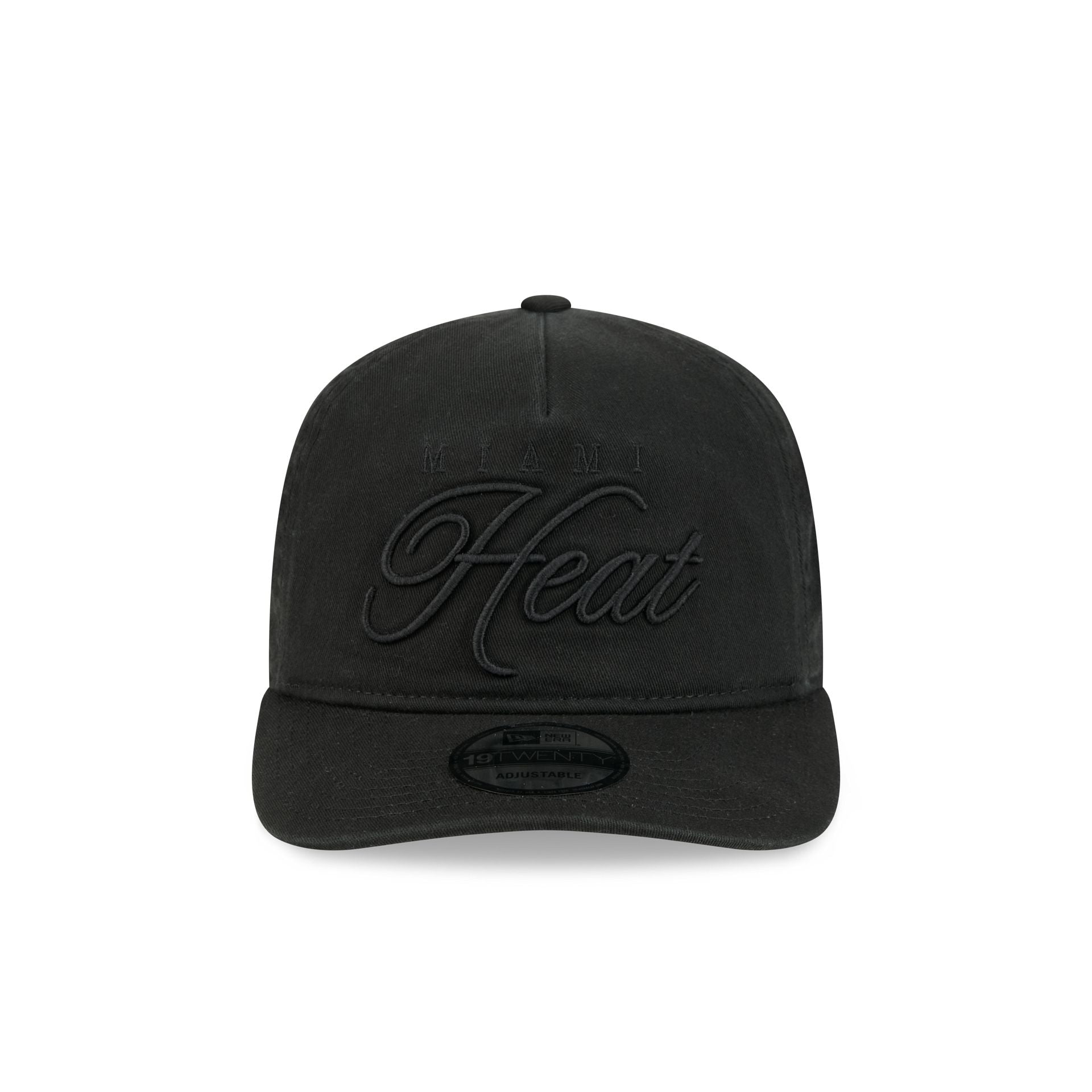 Miami Heat All Black Scripted 19TWENTY Adjustable Hat