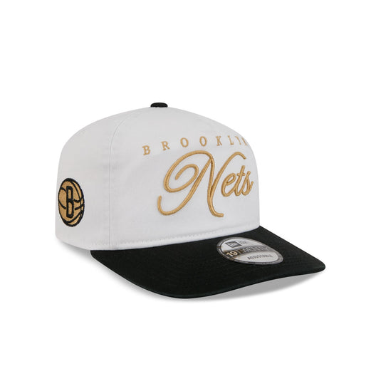 Brooklyn Nets Gold Scripted 19TWENTY Adjustable Hat - New Era Cap