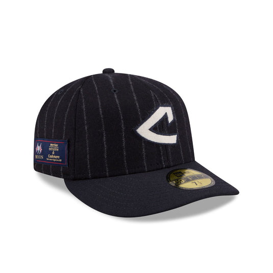 Cleveland Guardians Pinstripe Merino & Cashmere Moon 59FIFTY Fitted Hat - New Era Cap