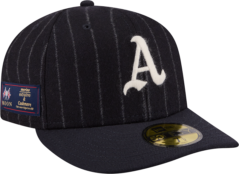 Athletics Pinstripe Merino & Cashmere Moon 59FIFTY Fitted Hat