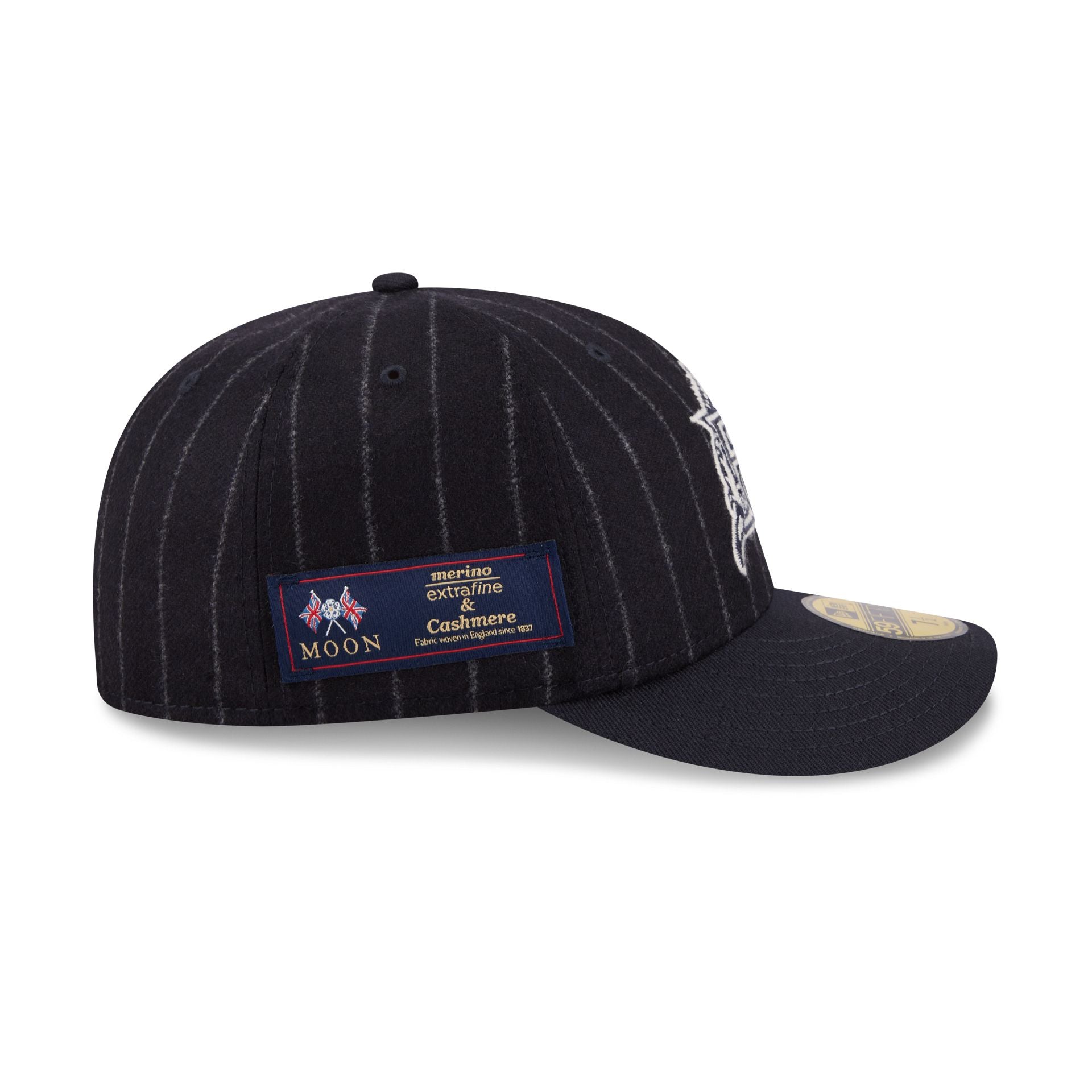 Miami Marlins Pinstripe Merino & Cashmere Moon 59FIFTY Fitted Hat