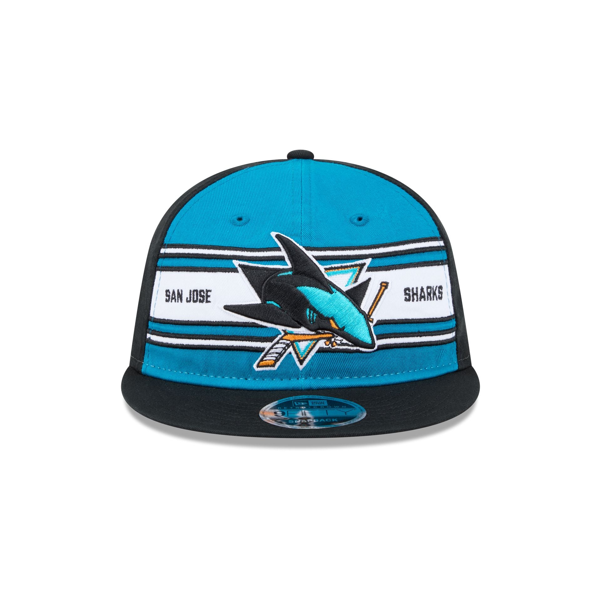 San Jose Sharks Team Stripes Retro Crown 9FIFTY Snapback Hat