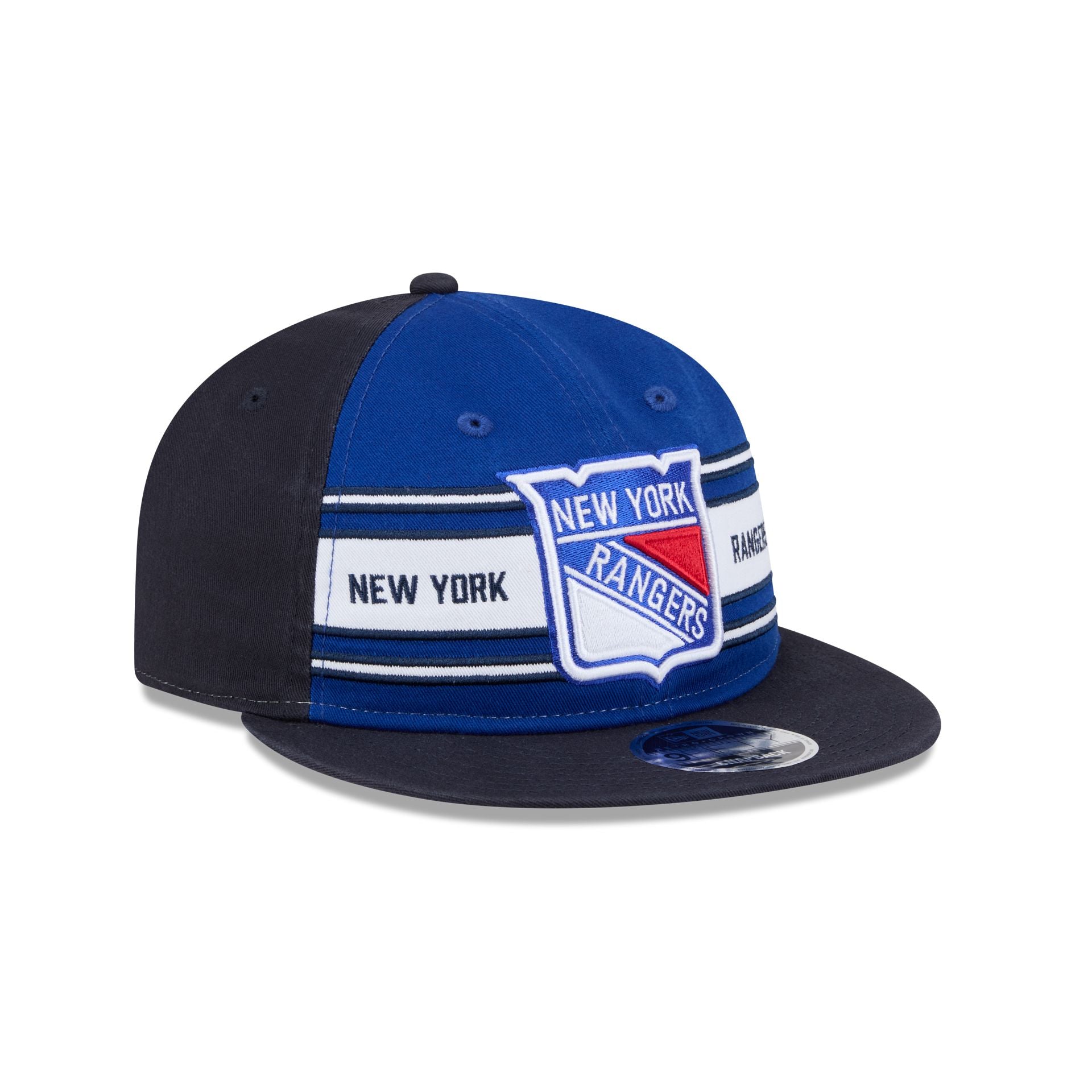 New York Rangers Team Stripes Retro Crown 9FIFTY Snapback Hat