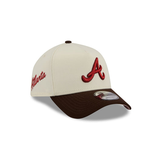 Atlanta Braves City Script 9FORTY A-Frame Snapback Hat - New Era Cap