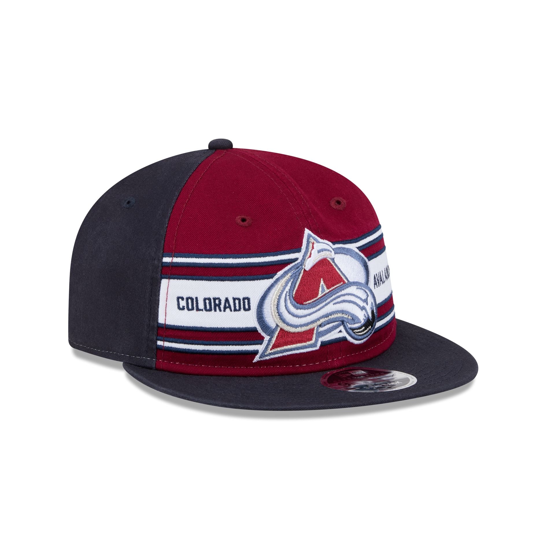 Colorado Avalanche Team Stripes Retro Crown 9FIFTY Snapback Hat