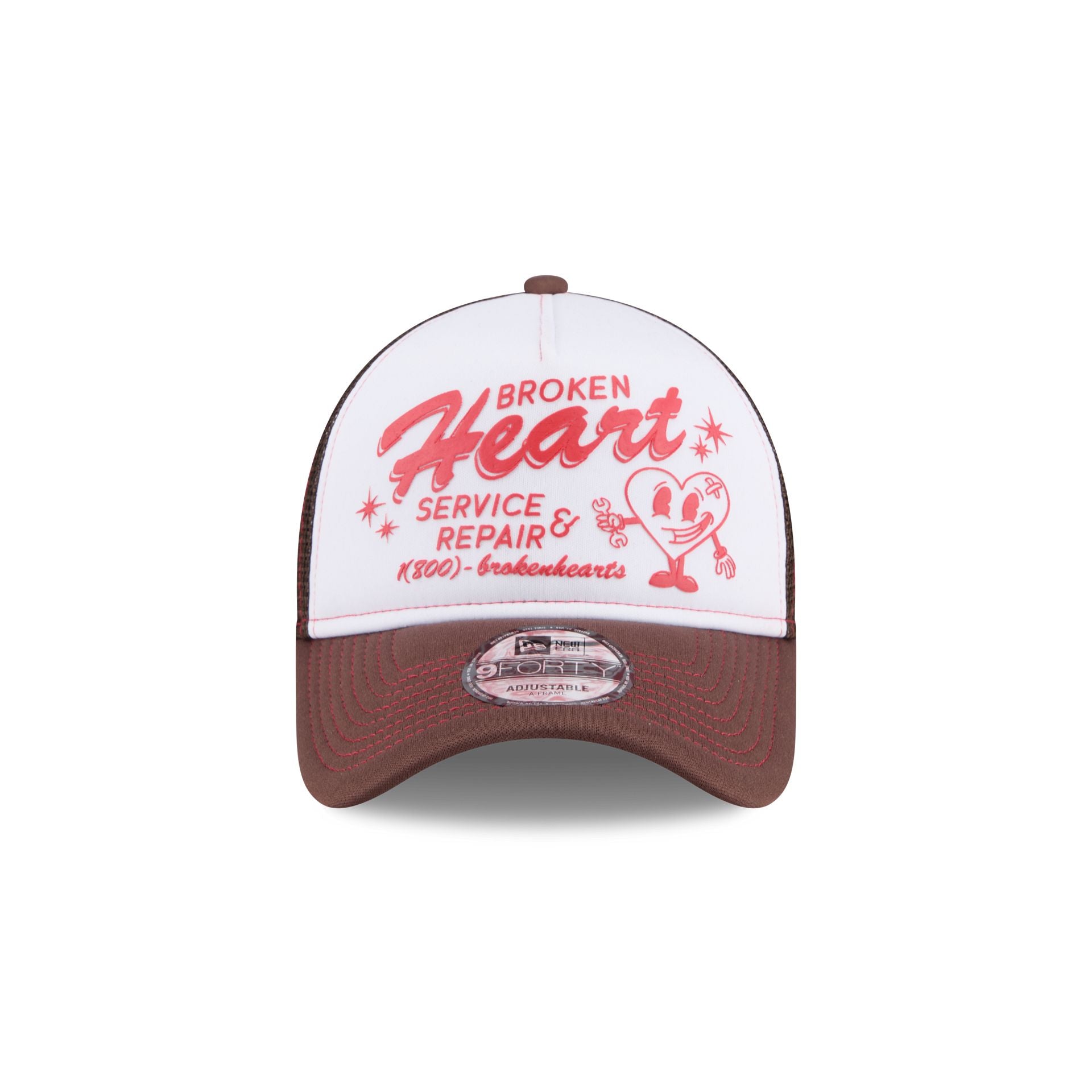 New Era Cap Broken Heart Service & Repair 9FORTY A-Frame Trucker Hat