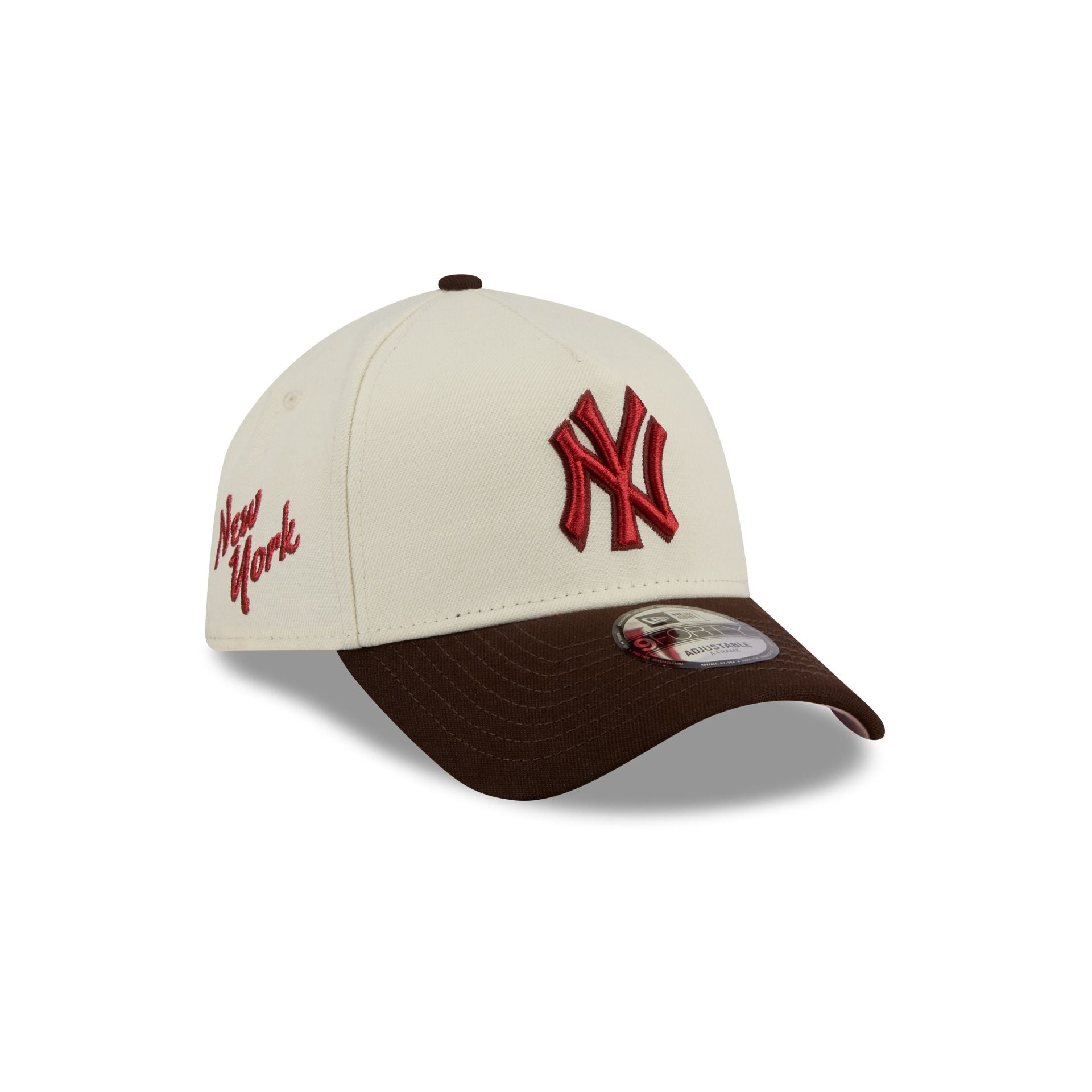New York Yankees City Script 9FORTY A-Frame Snapback Hat
